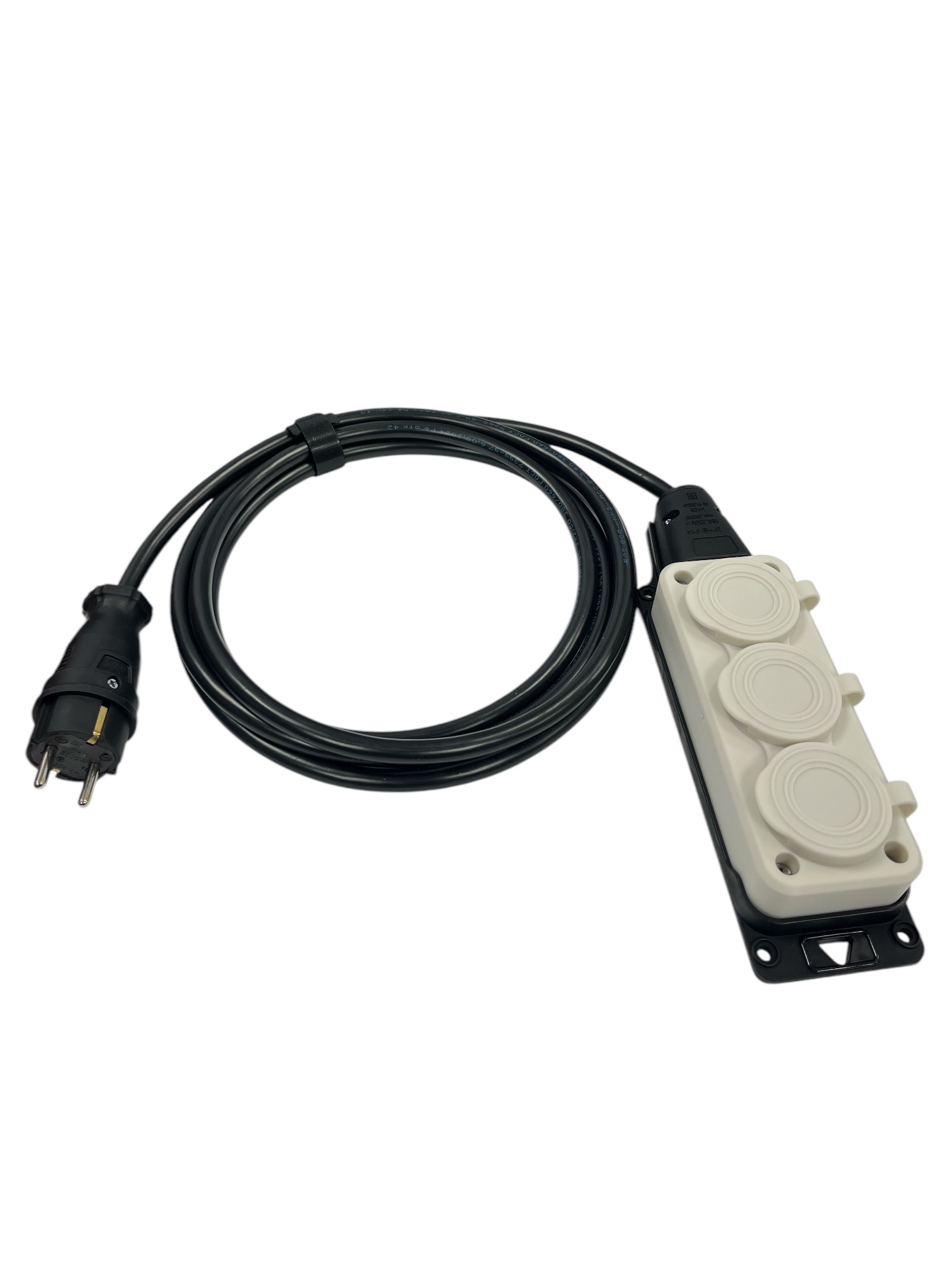 Изображение товара Удлинитель-шнур Itok i-connect-plus-SU-KG-315-3-54-3-white 3x1.5 3 м 3 розетки 3500 Вт с заземлением IP54 цвет белый