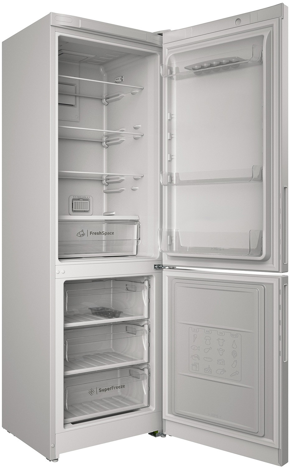 Изображение товара Холодильник Indesit ITR 5180 W с нижней морозильной камерой, 220/78 л, белый