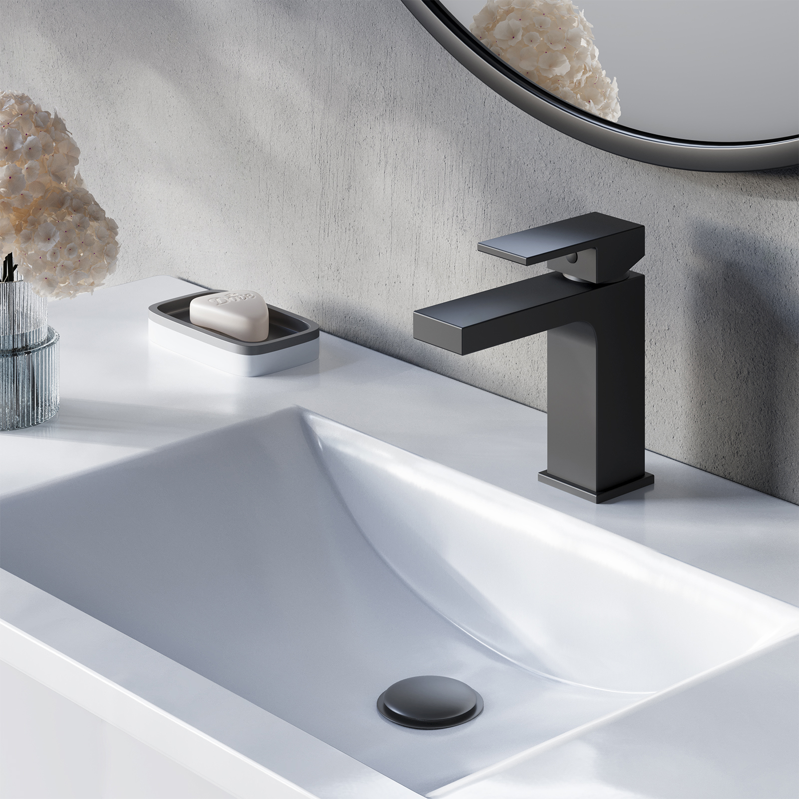 Изображение товара Смеситель для раковины Esko Line EL_AM 26 Black цвет черный матовый