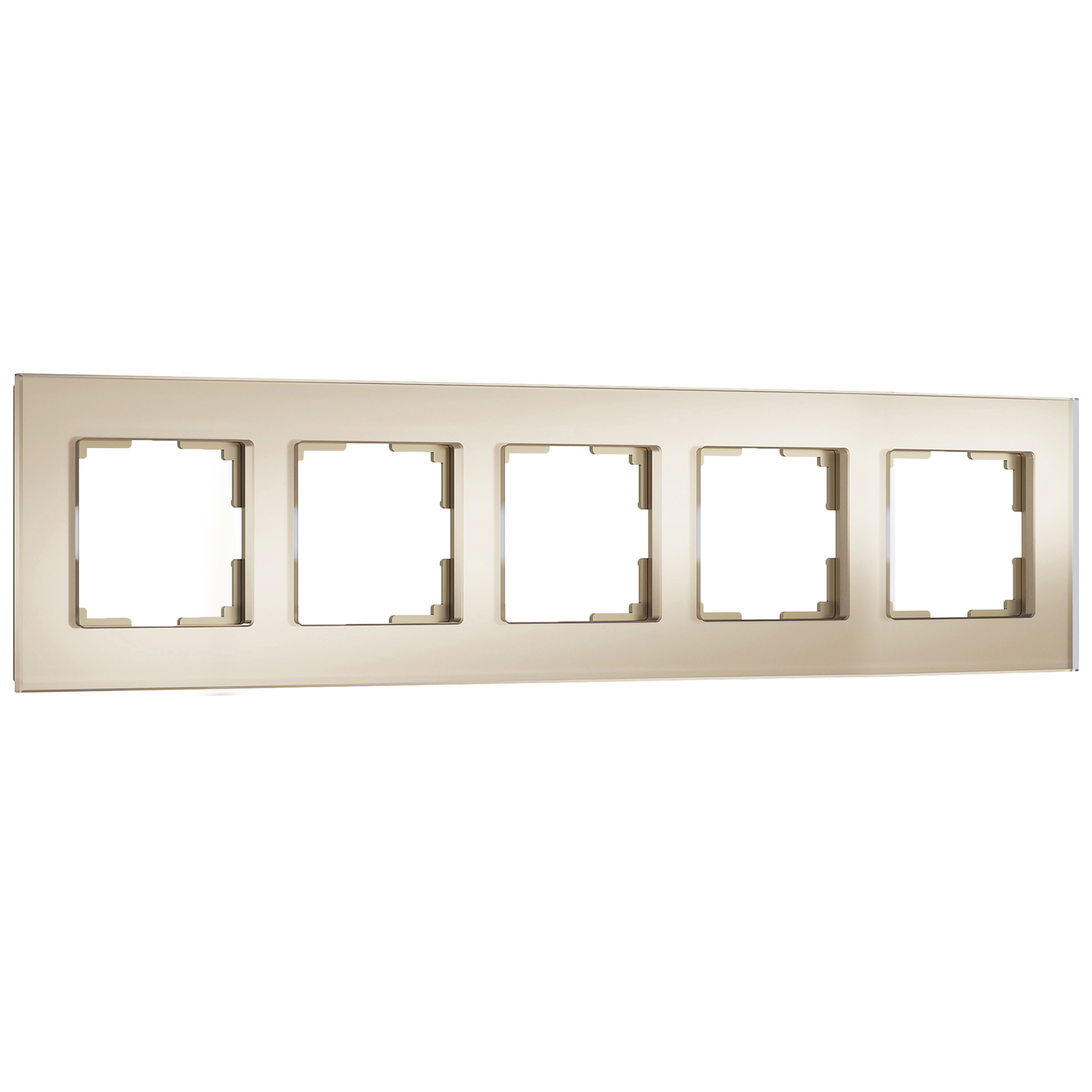 Изображение товара Рамка для розеток и выключателей Werkel Senso W0053111 5 постов цвет шампань