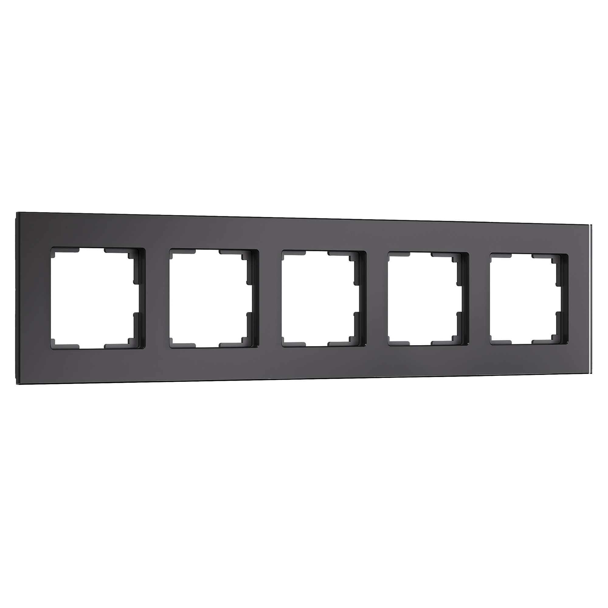 Изображение товара Рамка для розеток и выключателей Werkel Senso W0053108 5 постов цвет черный