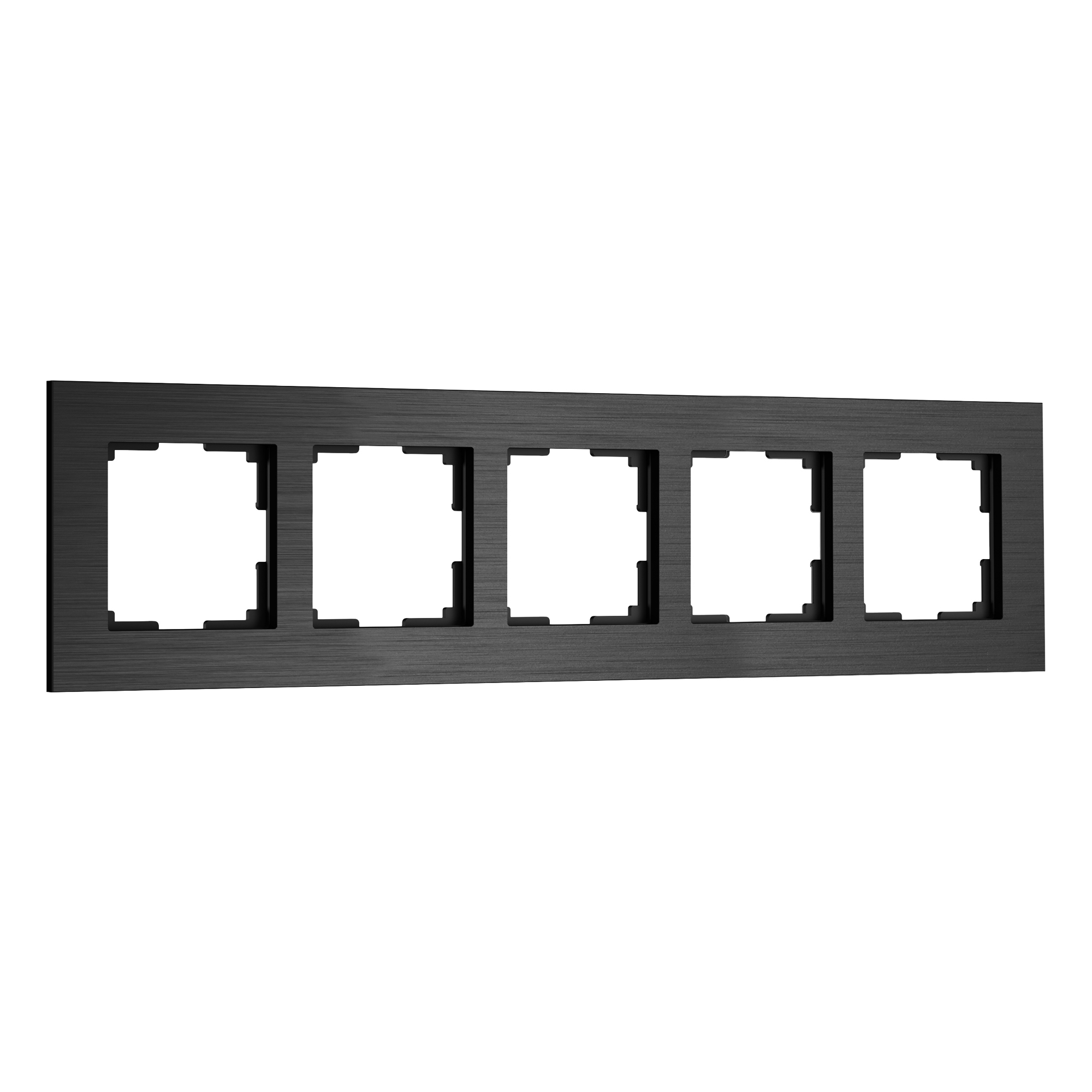 Изображение товара [Рамка] WERKEL W0053508 Черный Алюминий 5 постов