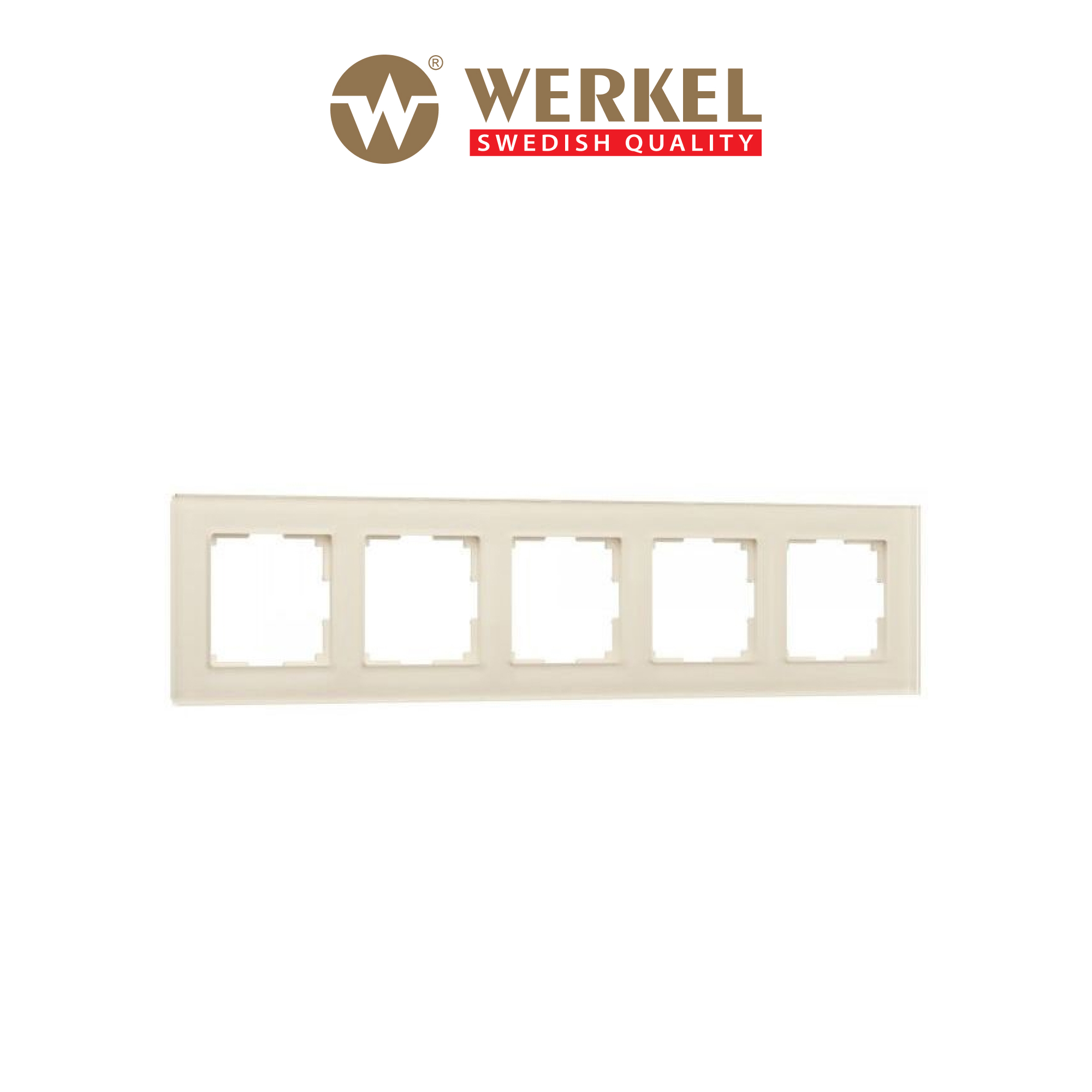 Изображение товара Рамка для розеток и выключателей Werkel Favorit 5 постов цвет молочный