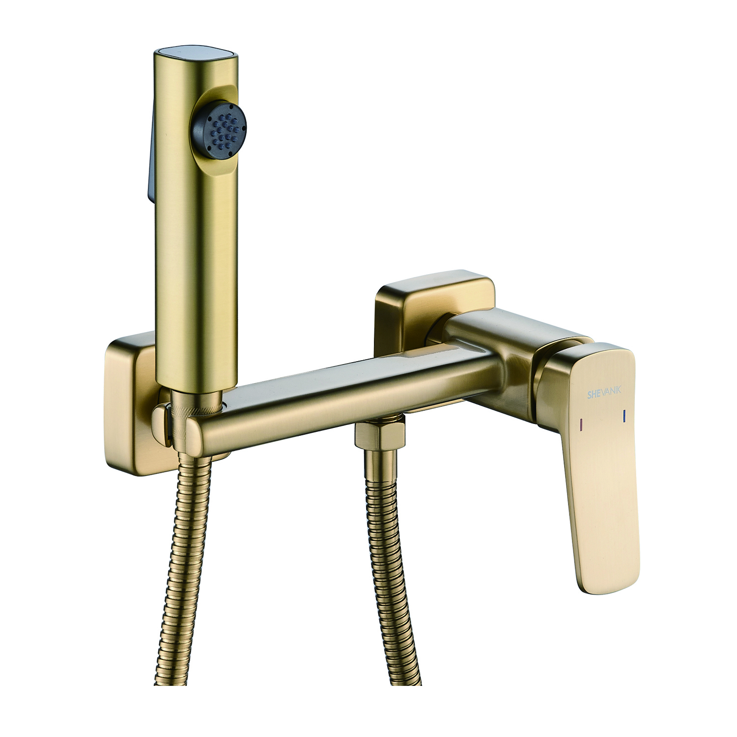 Изображение товара Гигиенический душ с смесителем Shevanik S99 золотой сатин высокого качества