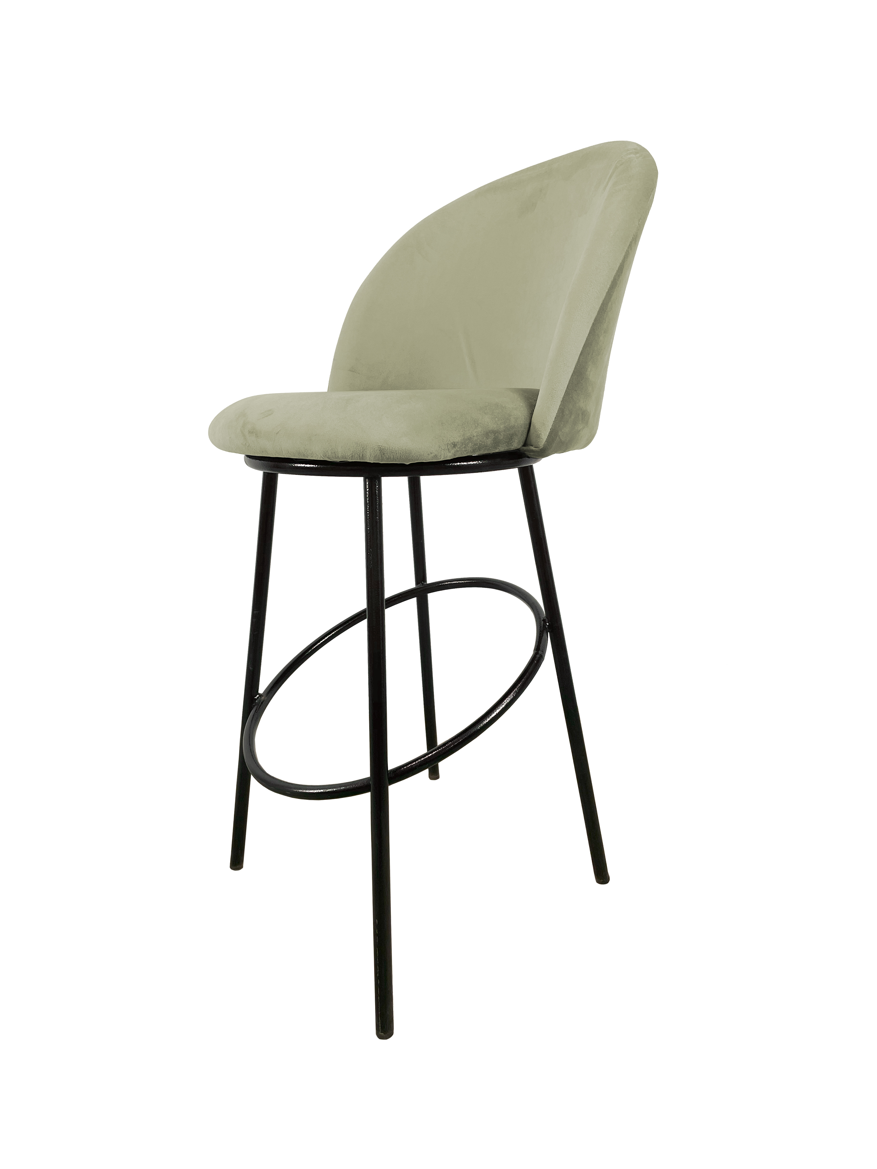 Изображение товара Стул M-GROUP Полубарный 13155204 Велюр Черный