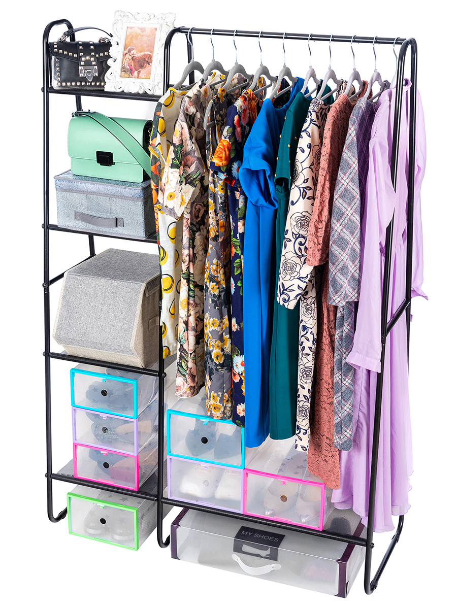 Изображение товара Напольная вешалка из стали EL CASA 240138 40x150x100 см черная