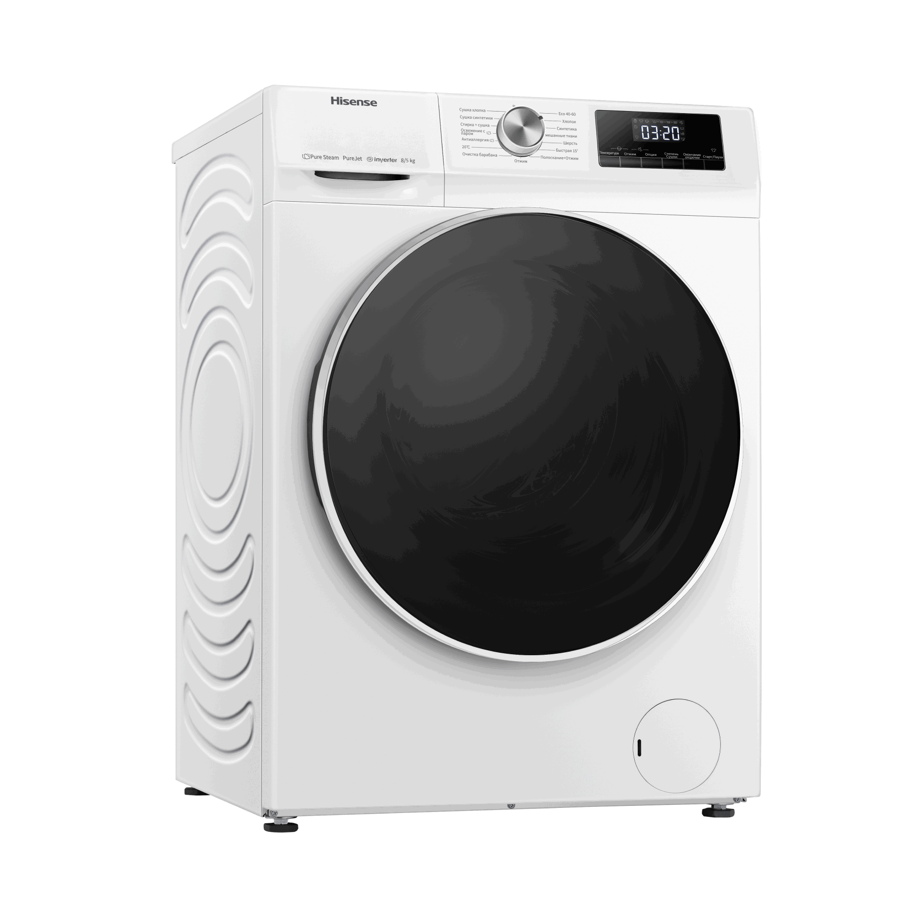 Изображение товара Стиральная машина Hisense WDQA8014VM 8 кг фронтальная с сушкой паром