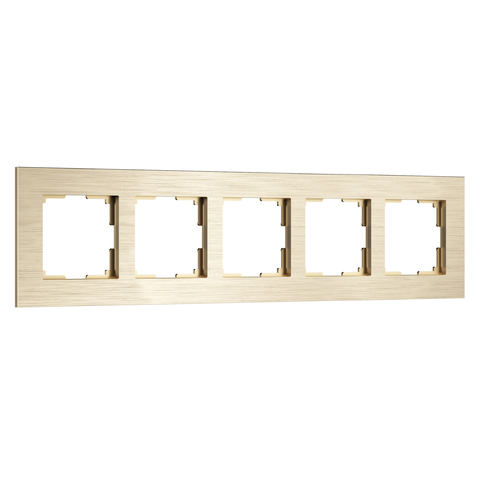 Изображение товара Рамка для розеток и выключателей Werkel AluMax W0053511 5 постов цвет шампань