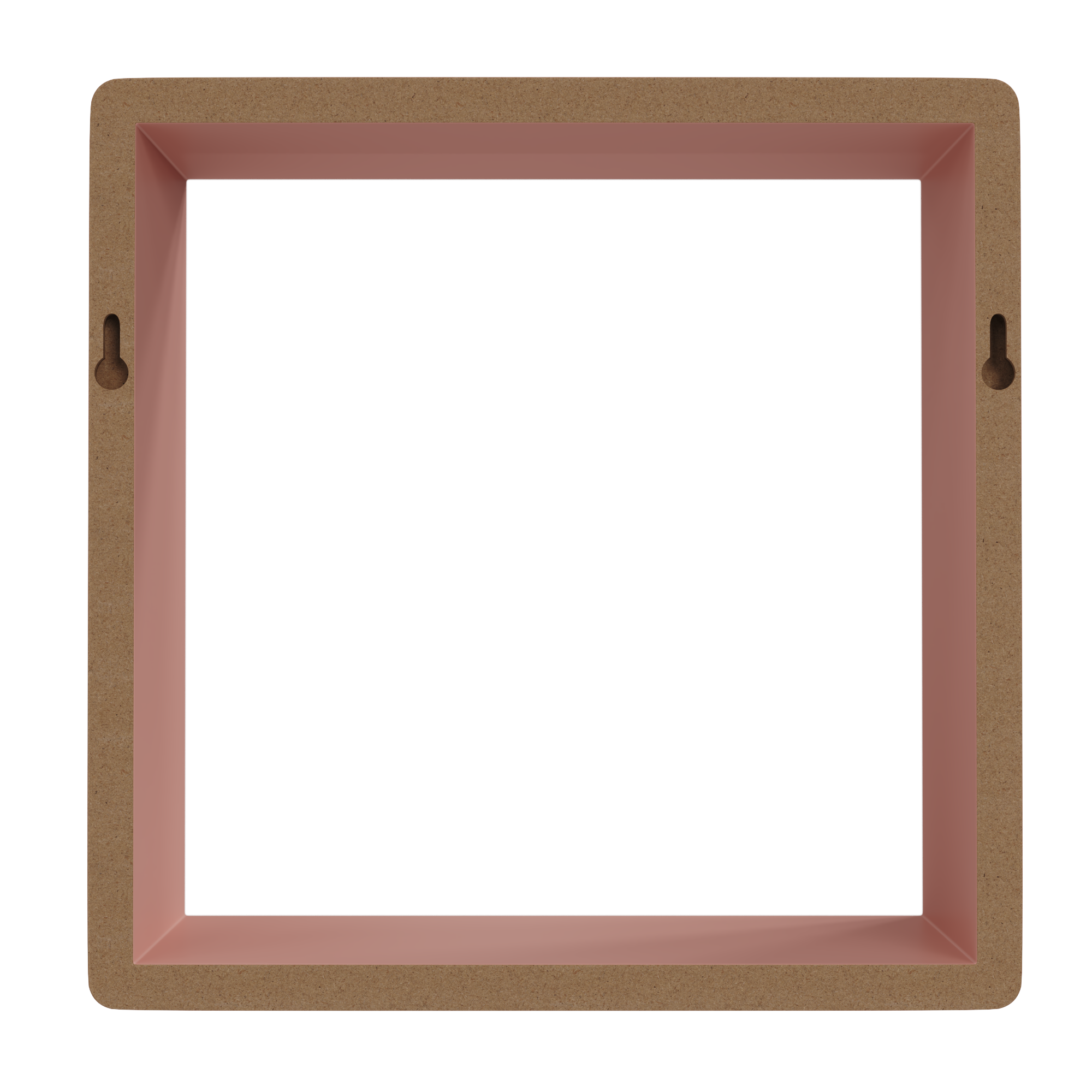 Полка настенная Spaceo 20x20 см/24x24 см/28x28 см МДФ цвет розовый 3 шт - 5