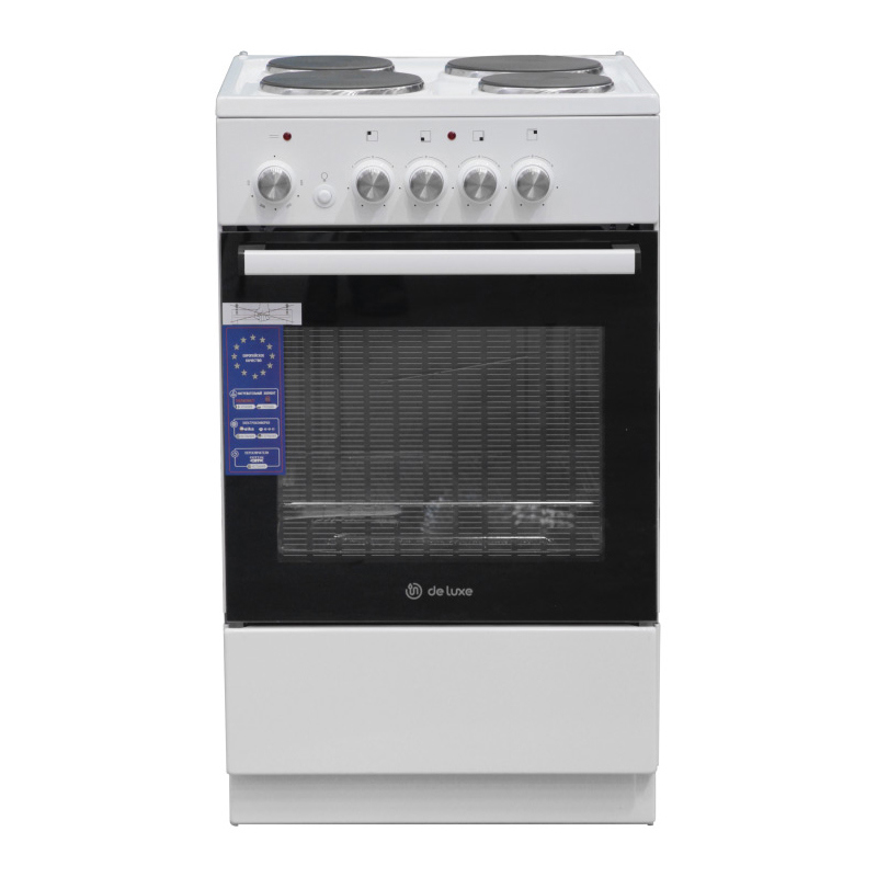 Изображение товара Электрическая плита с духовкой De luxe 326365 Белая 50x85x50 см