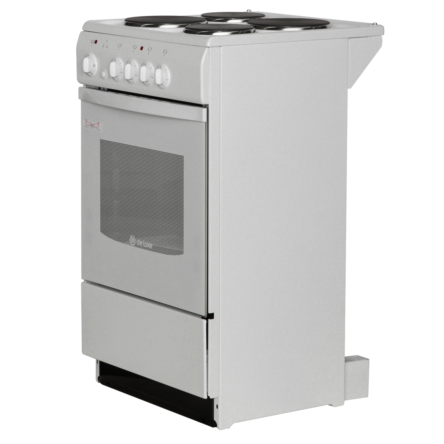 Изображение товара Электрическая плита с духовкой De luxe 5004.12 э белая 50x85x50 см