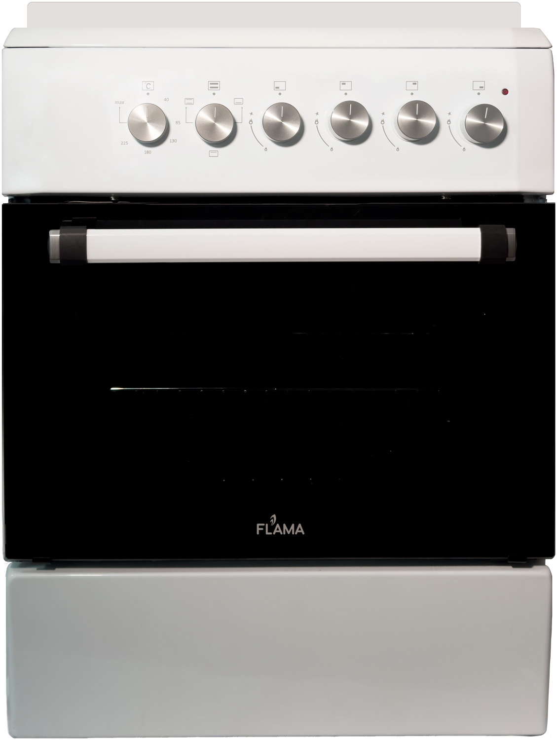 Изображение товара Электрическая плита с духовкой Flama RE 1402 W белая 60x89x60 см