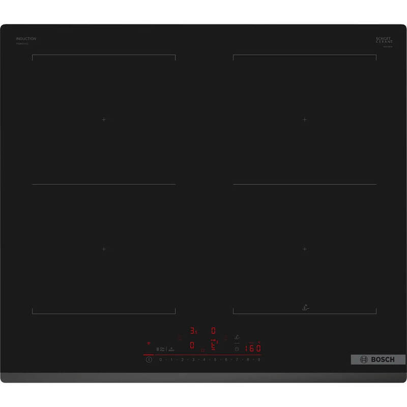 Изображение товара Индукционная варочная панель Bosch PVQ631HC1E 59.2 см 4 конфорки черная