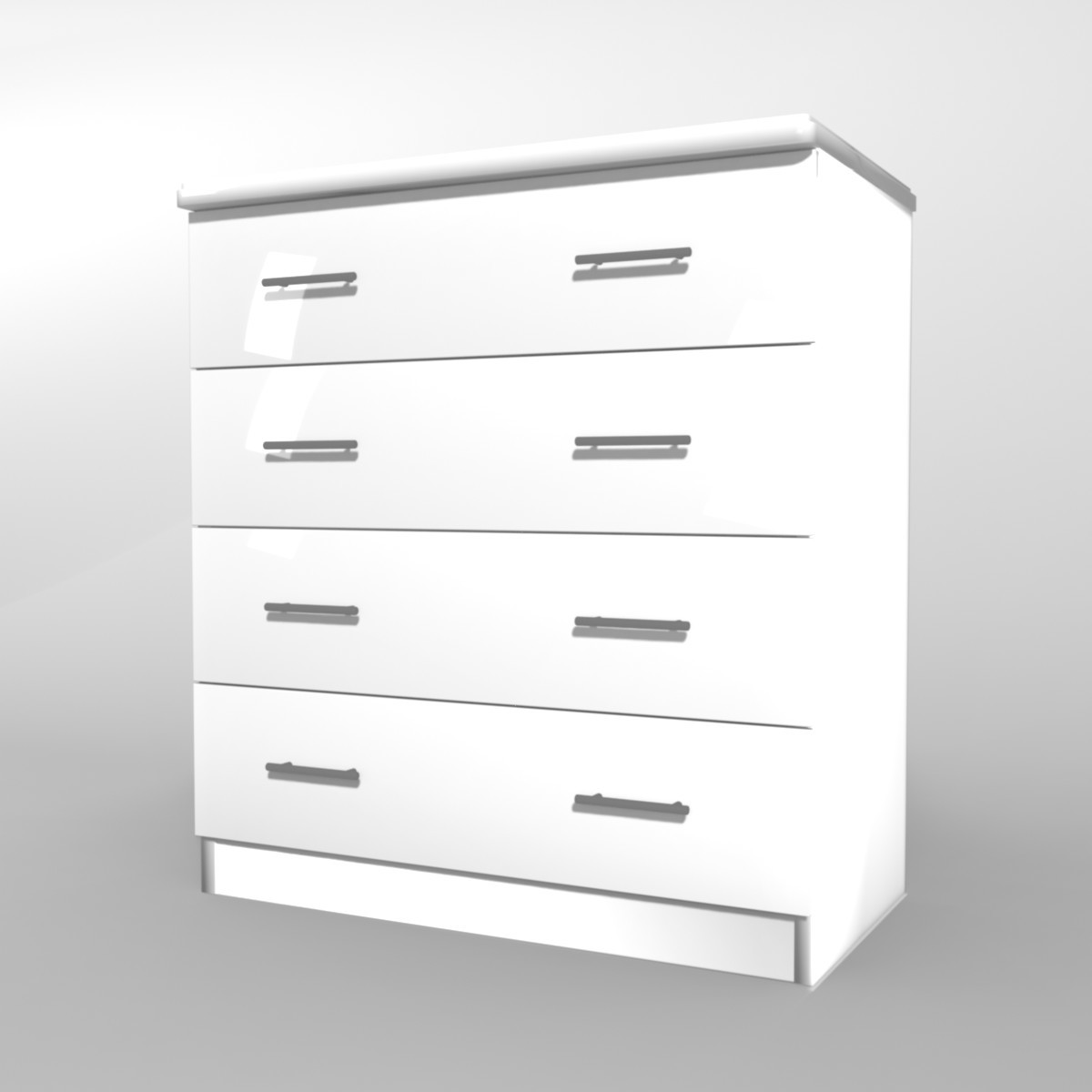 Изображение товара Комод Веста Марта 900-4 4 ящика белый глянец стильный и практичный