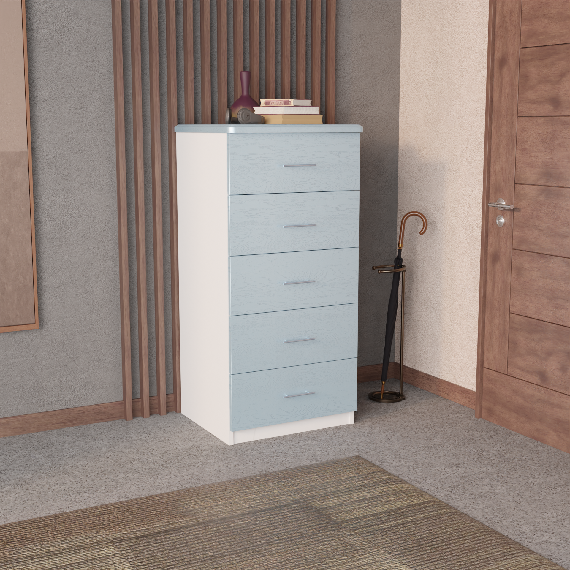 Изображение товара Комод Веста Марта 600-5 с 5 ящиками цвет лазурное дерево