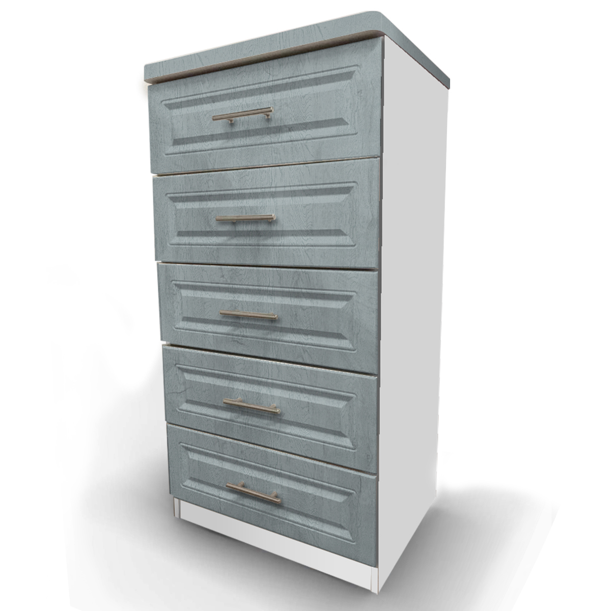 Изображение товара Комод Веста Катерина 600-5 5 ящиков 60x50x122 см МДФ лазурное дерево