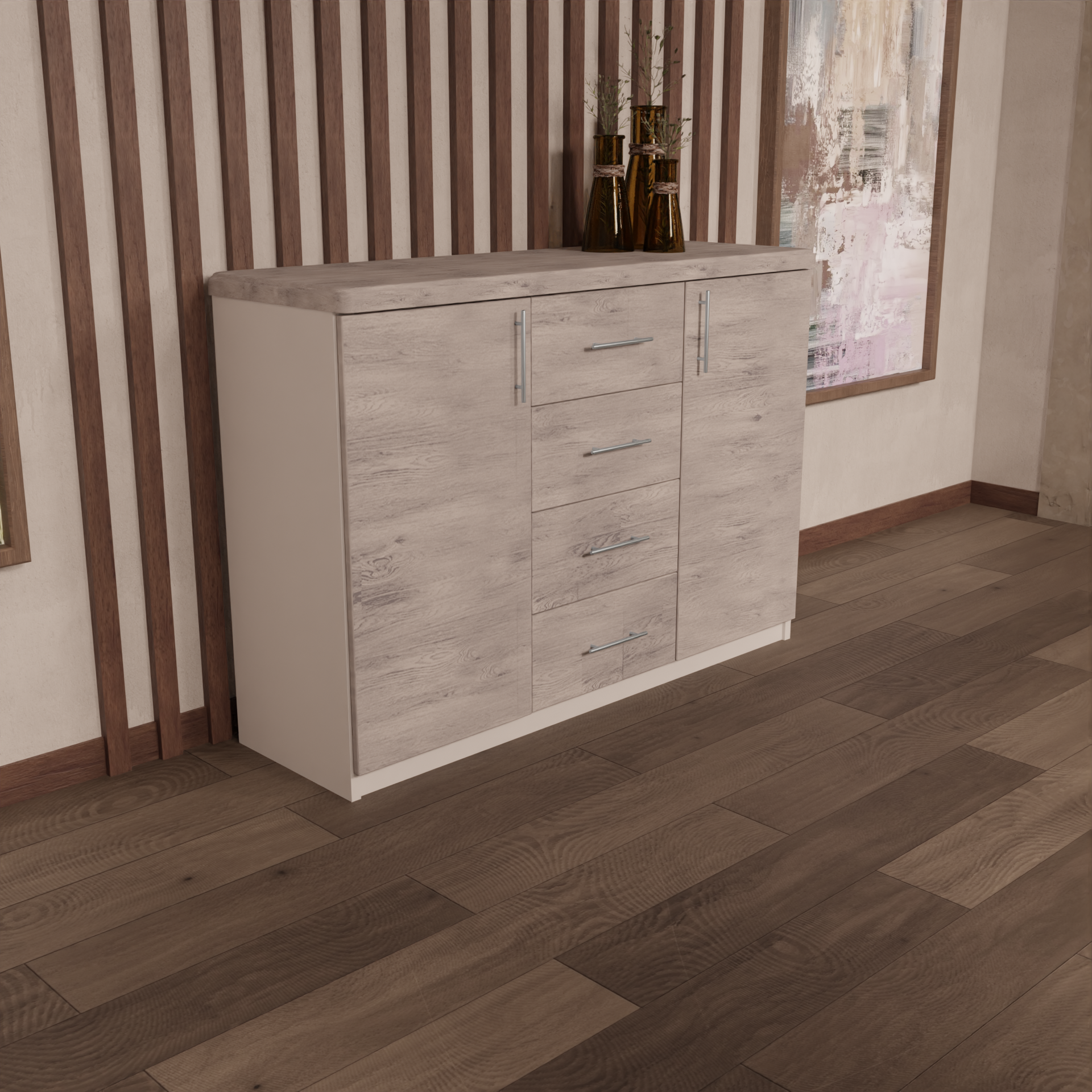 Изображение товара Комод Веста Марта 1200 с 4 ящиками и 2 дверями