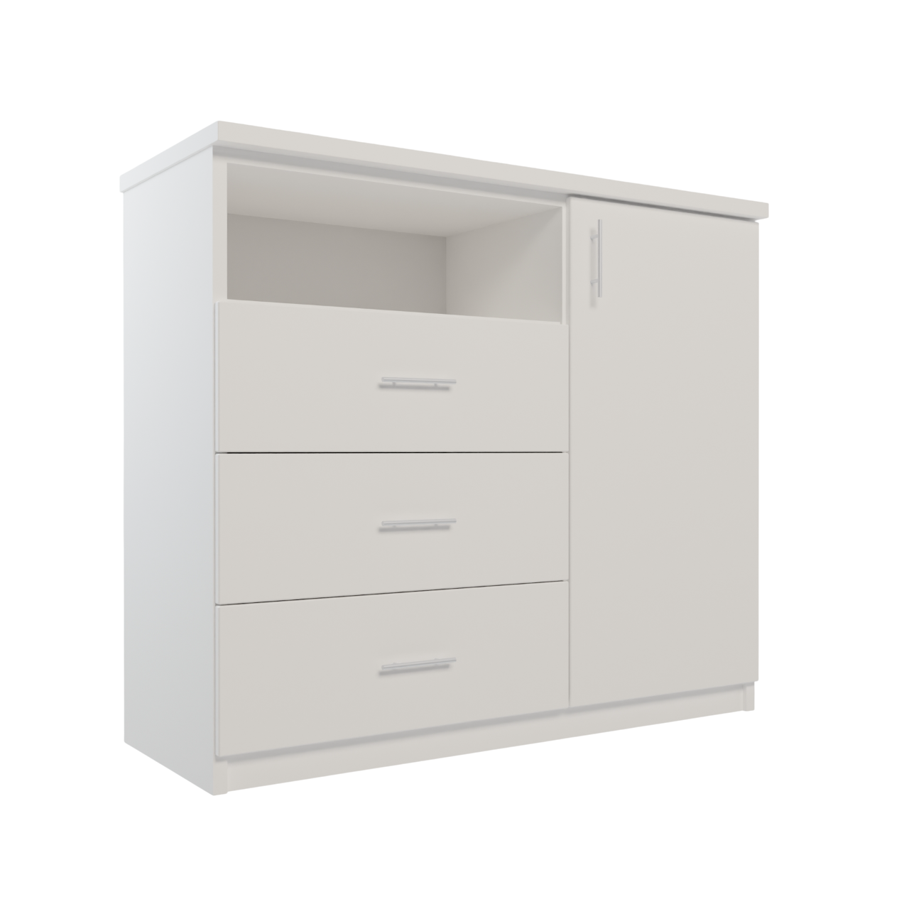 Изображение товара Комод Веста 1000 3 ящика 100x50x85 см ЛДСП цвет белый