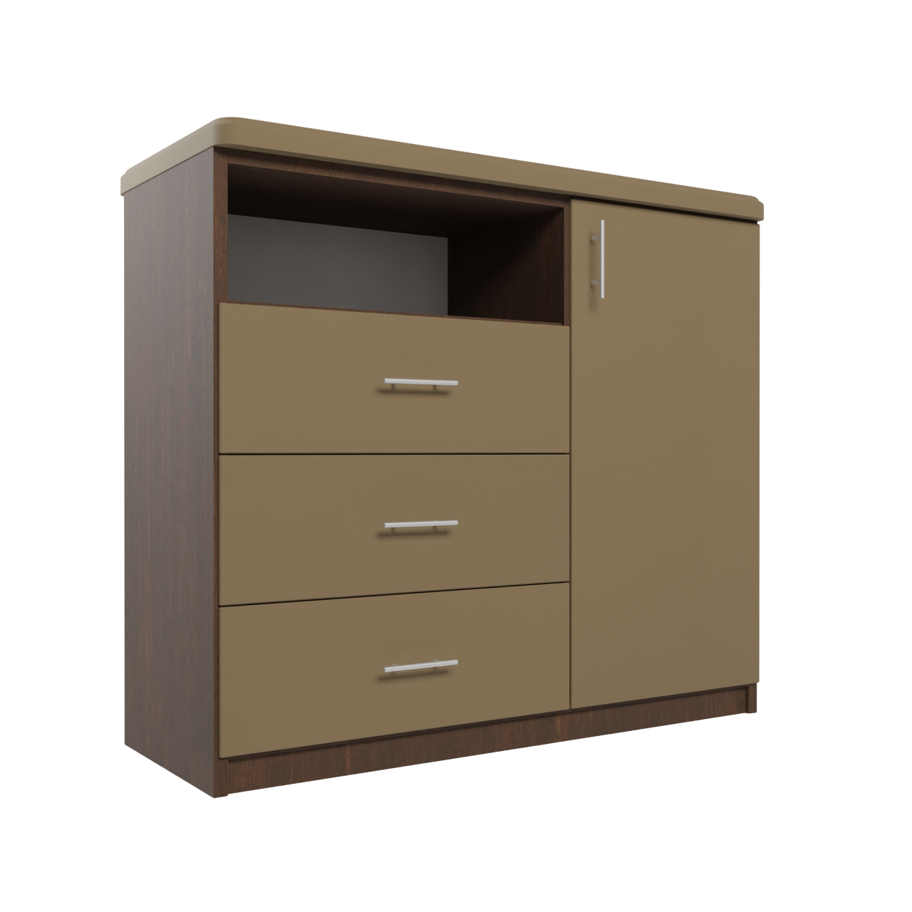 Изображение товара Комод Веста Марта 1000 3 ящика венге МДФ современный дизайн