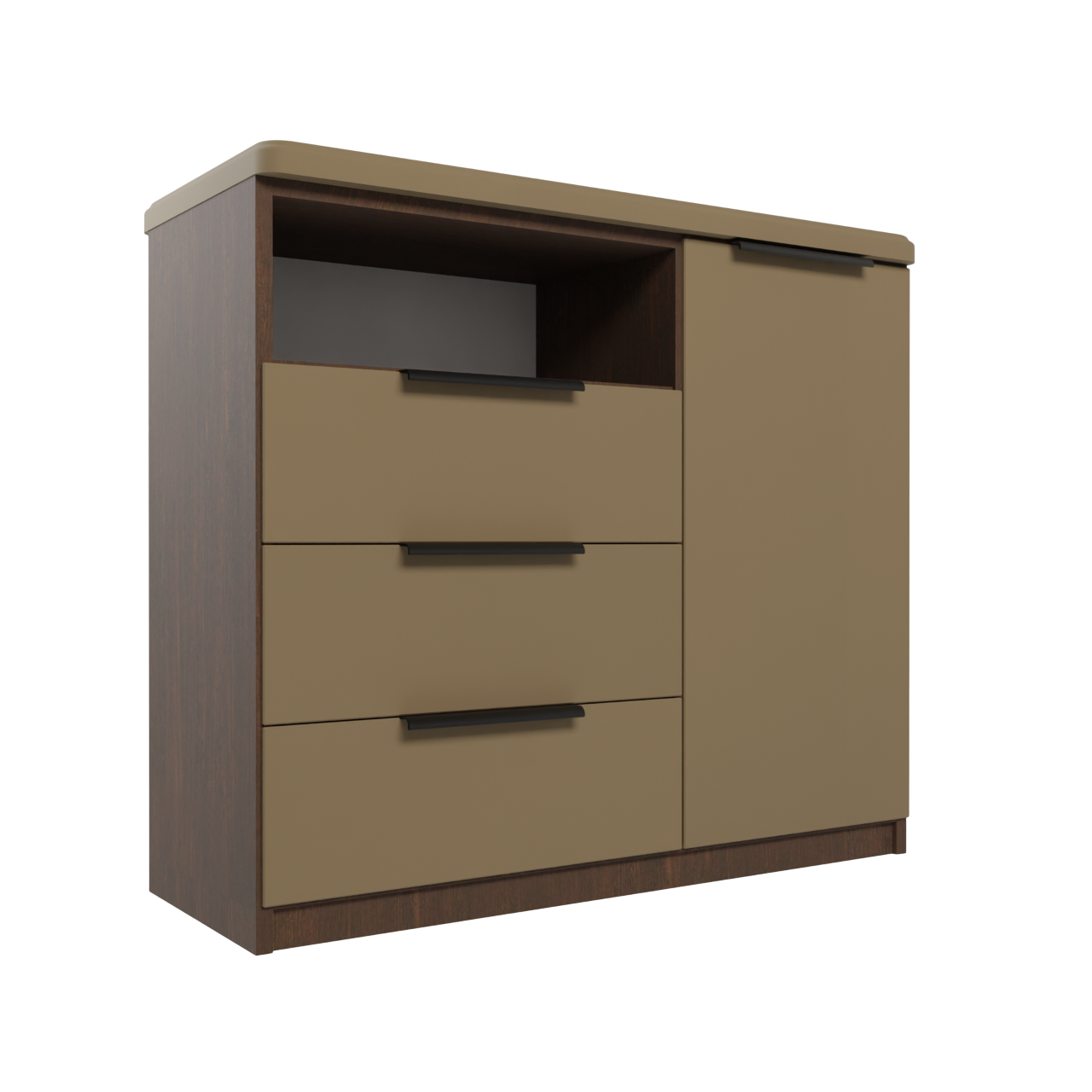 Изображение товара Комод Веста Марта 1000 3 ящика венге МДФ современный стиль