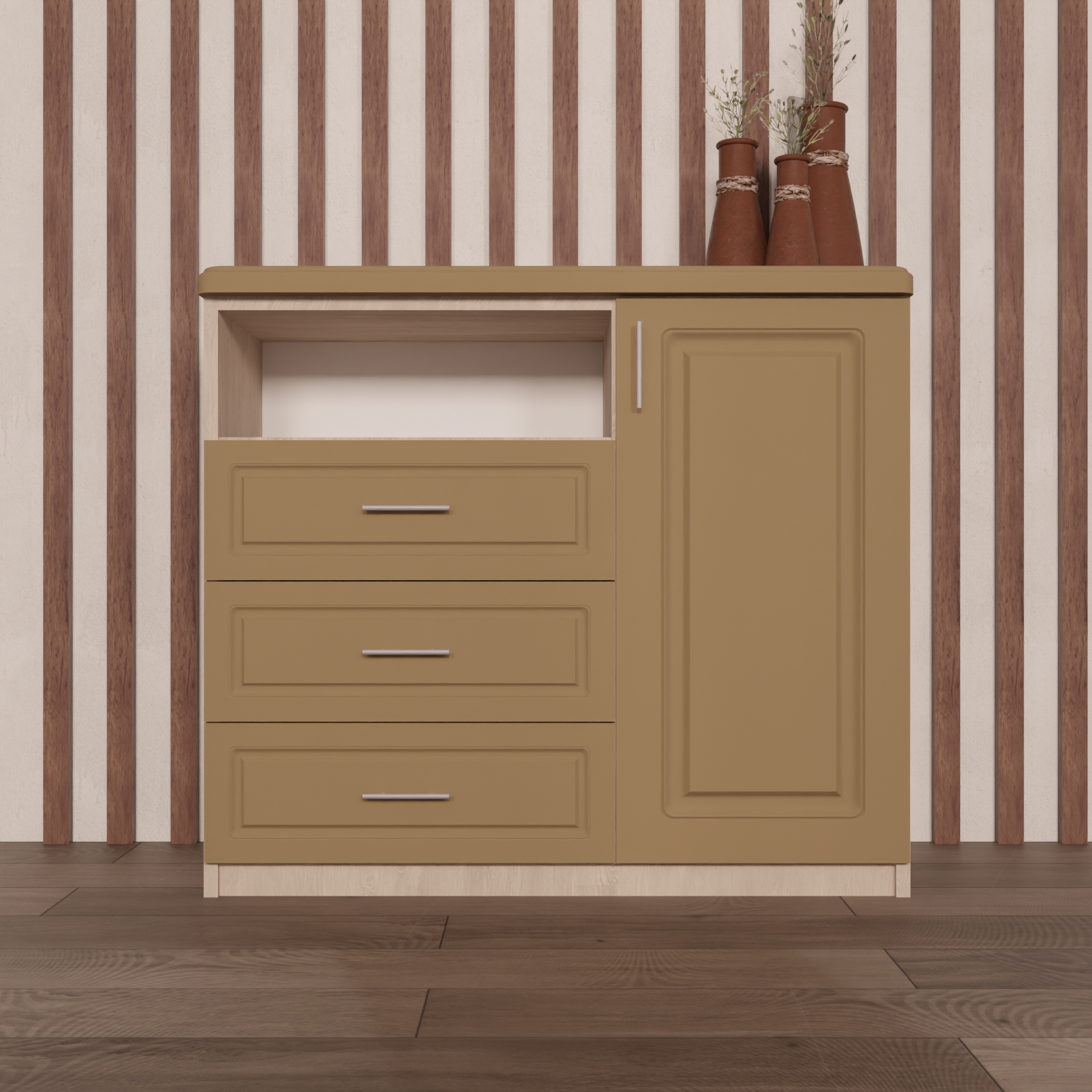 Изображение товара Комод Веста Катерина 1000 с 3 ящиками и дверцей