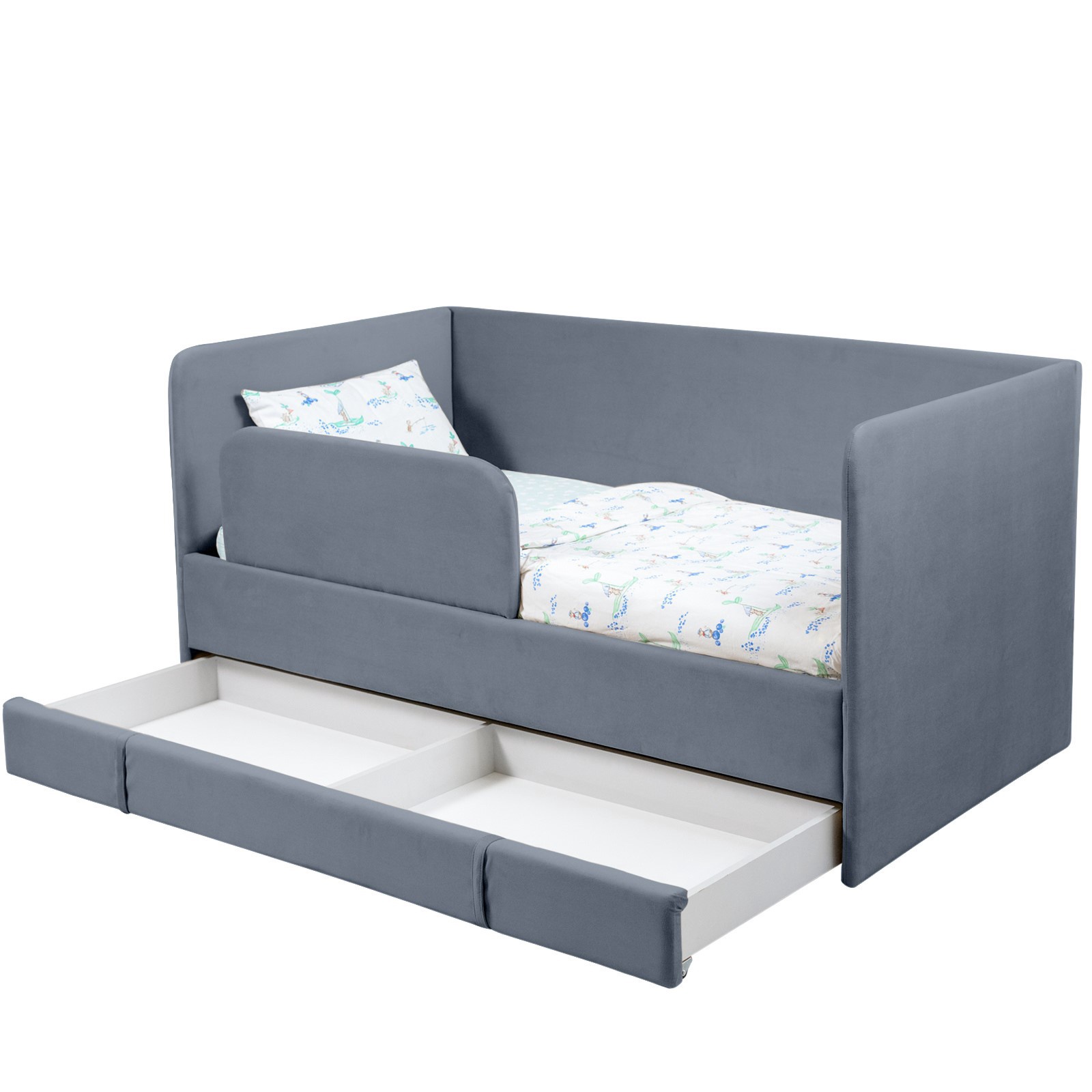 Изображение товара Кровать Клик мебель Юна 160x80x80 см ЛДСП цвет серый