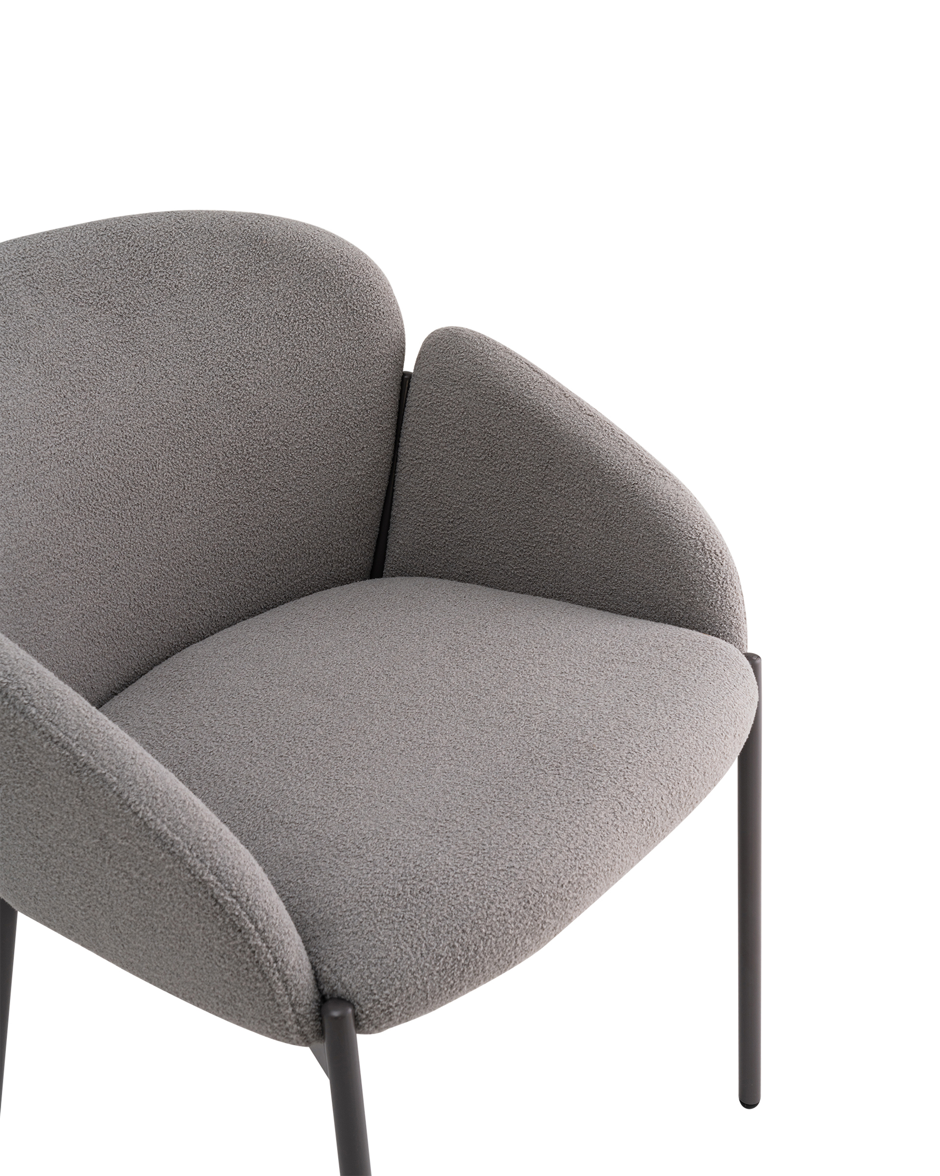 Изображение товара Обеденный стул Stool group Melia 48x77x57 см ткань серый стильный мебель