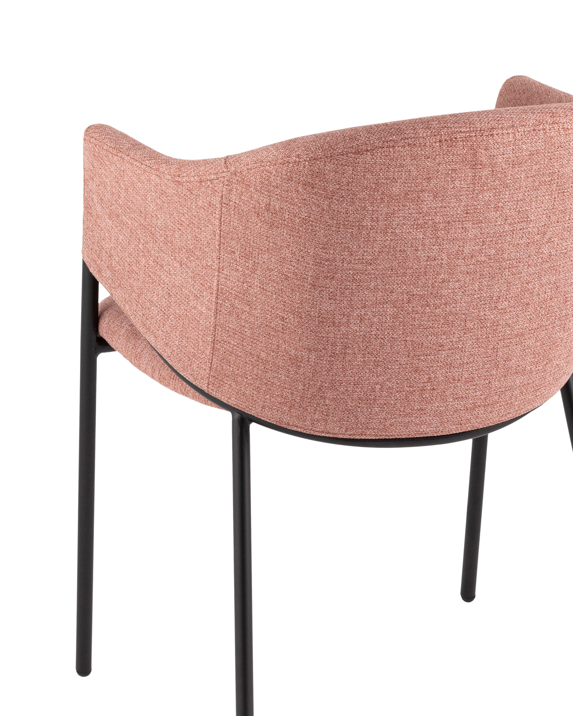 Изображение товара Обеденный стул Stool group Carmel с мягким шениллом и металлическим каркасом