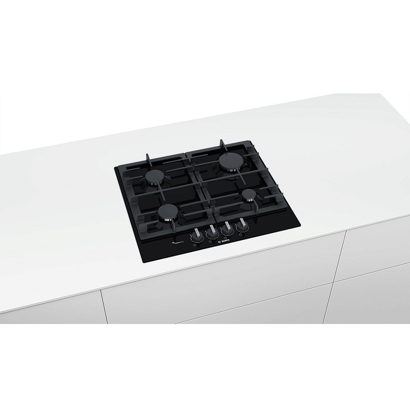 Изображение товара Газовая варочная панель Bosch 58.2 см 4 конфорки черная с FlameSelect
