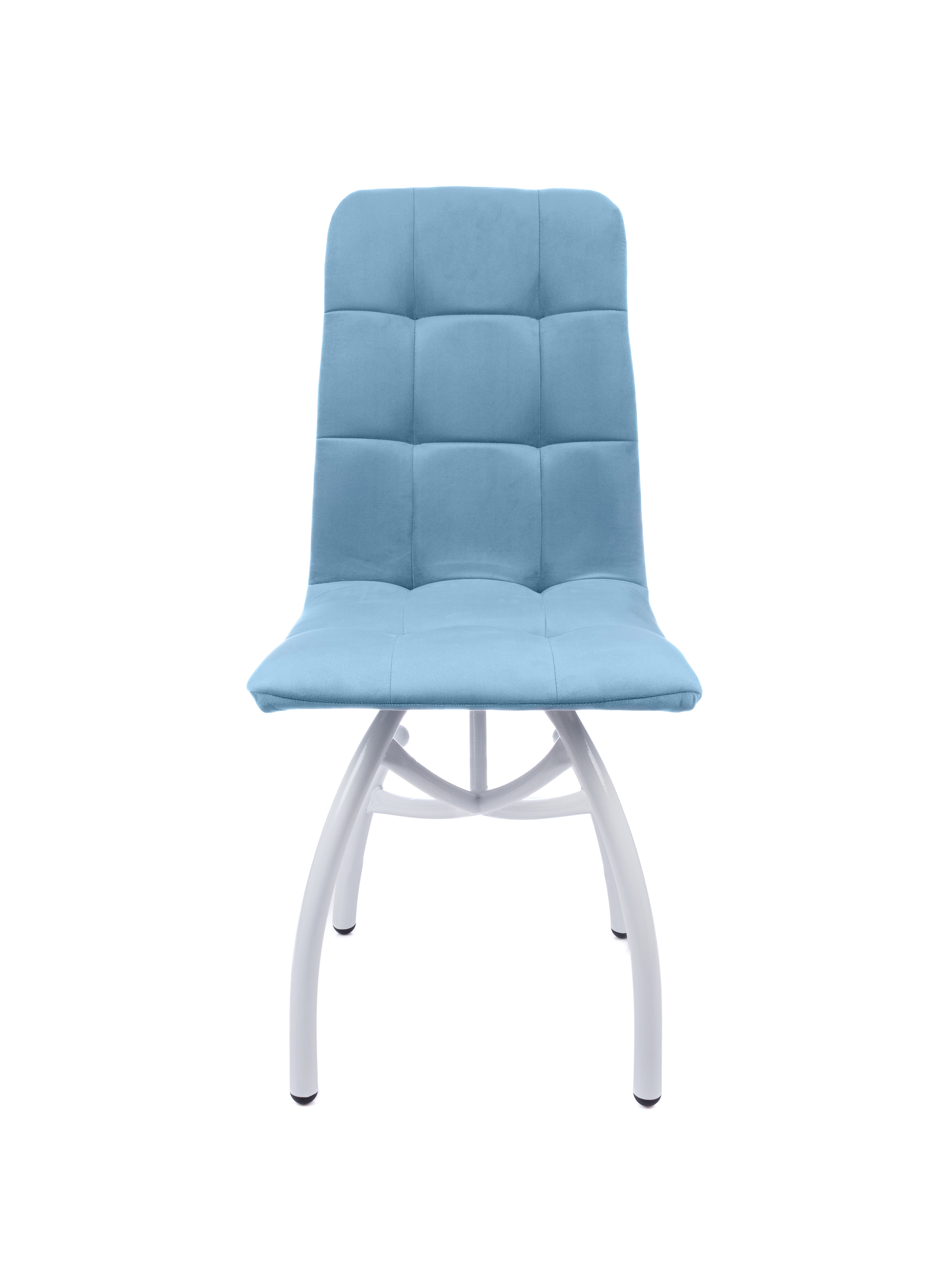 Изображение товара Элегантный обеденный стул M-group Леон из велюра белого цвета