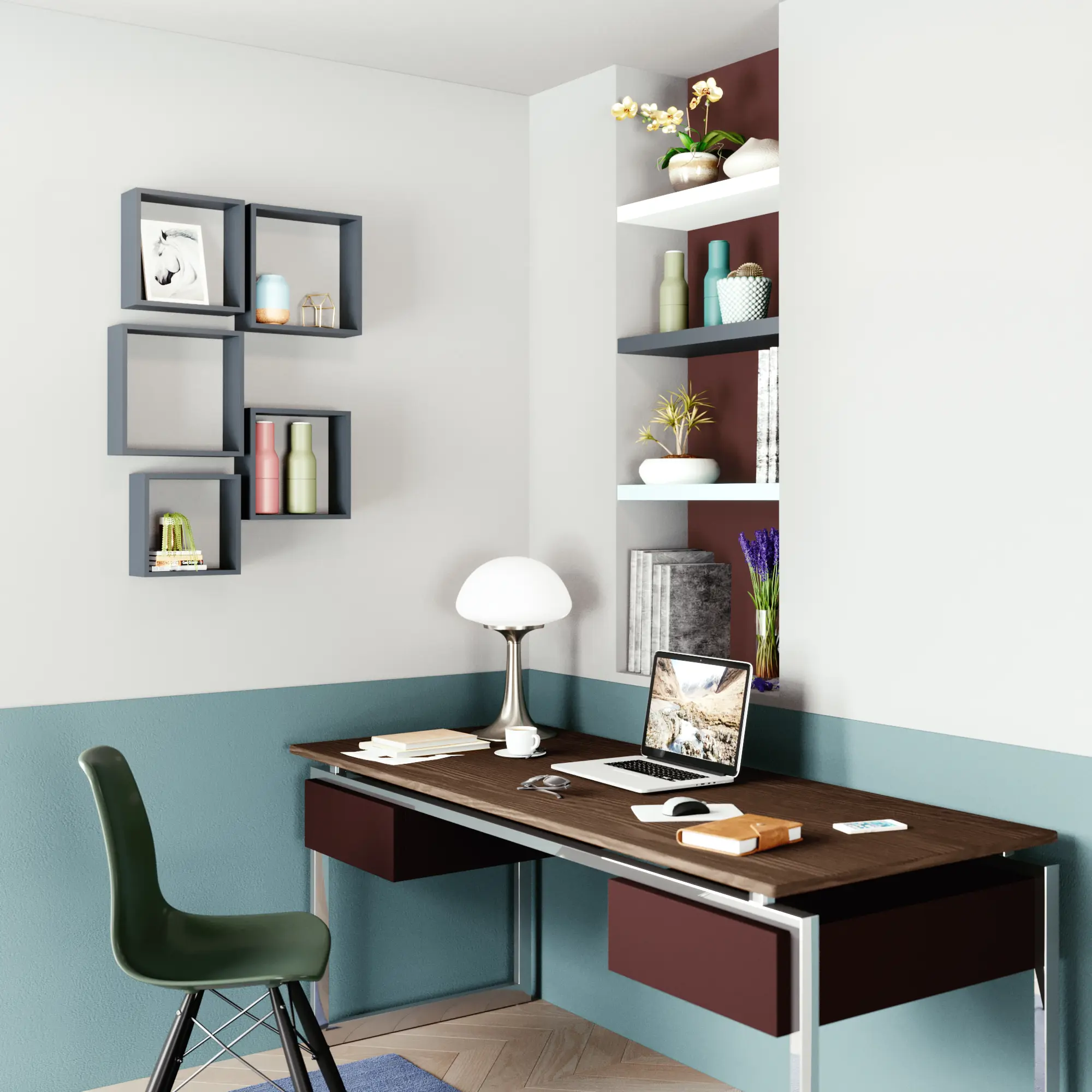 Полка настенная Spaceo 24x24 см/27x27 см/30x30 см МДФ цвет чёрный 3 шт - 10