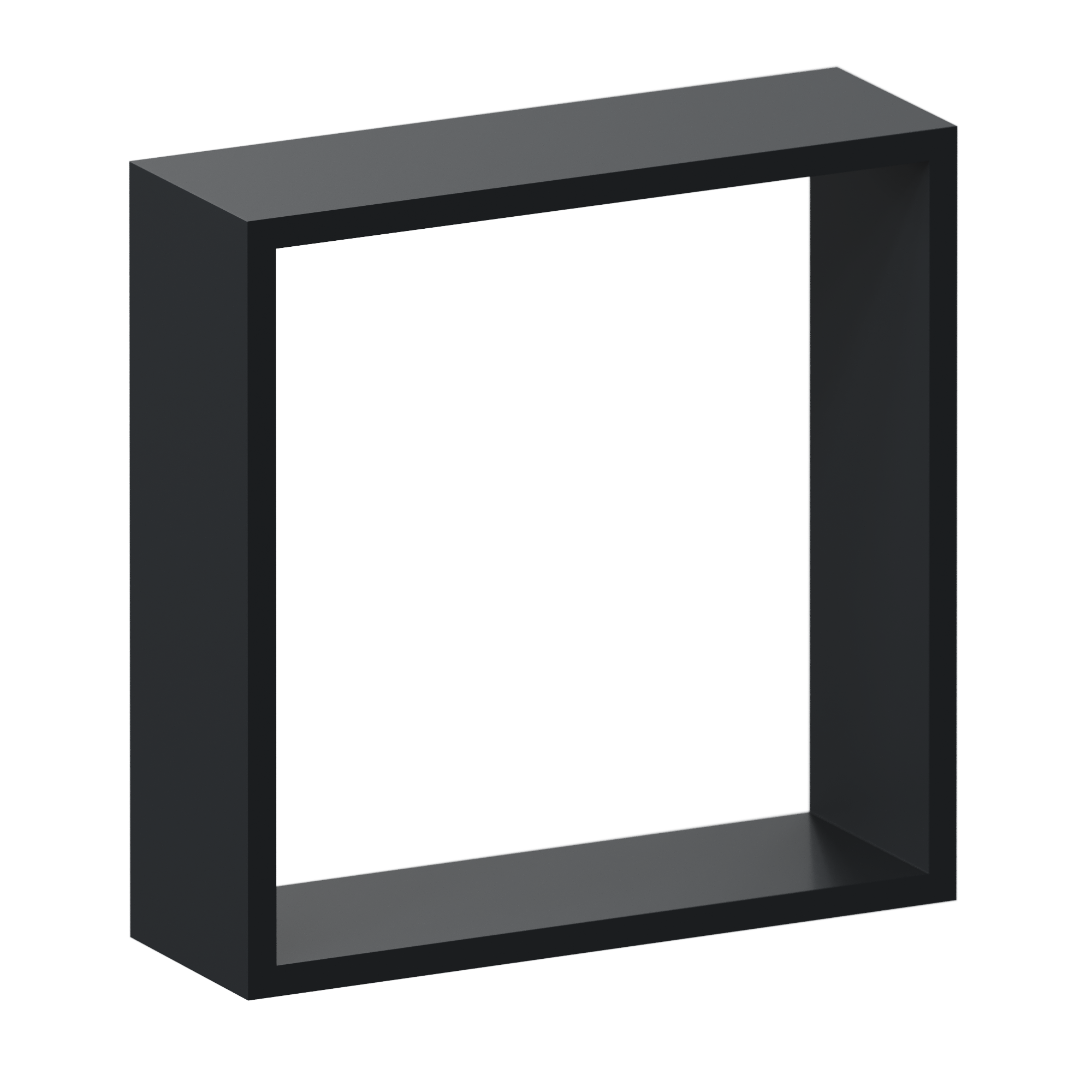 Полка настенная Spaceo 24x24 см/27x27 см/30x30 см МДФ цвет чёрный 3 шт - 3