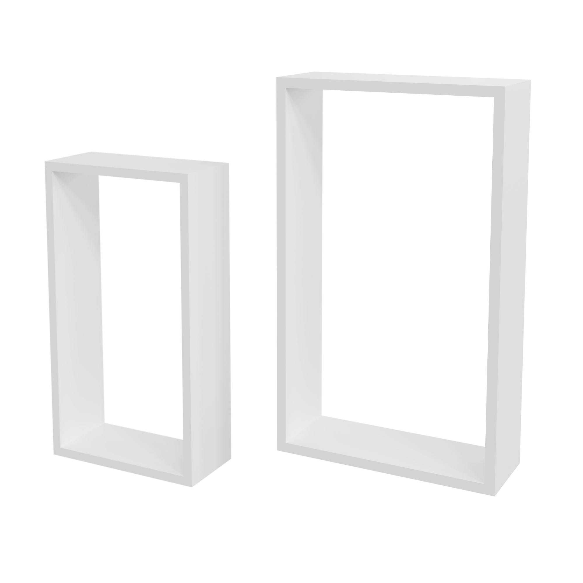 Полка настенная Spaceo 45x27 см/40x22 см МДФ цвет белый 2 шт - 1