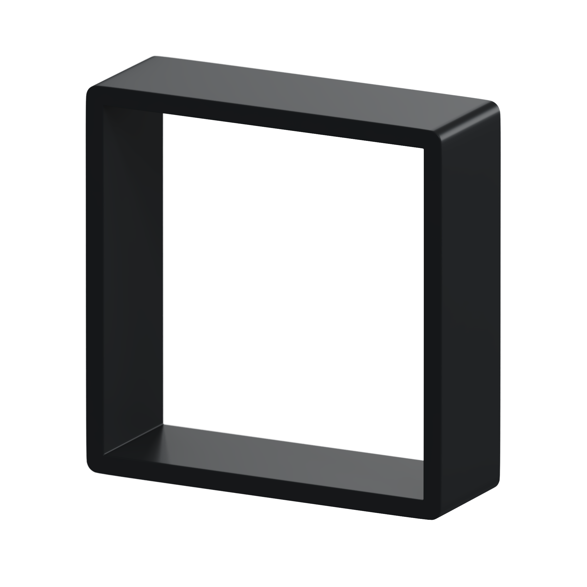 Полка настенная Spaceo 20x20 см/24x24 см/28x28 см МДФ цвет чёрный 3 шт - 3