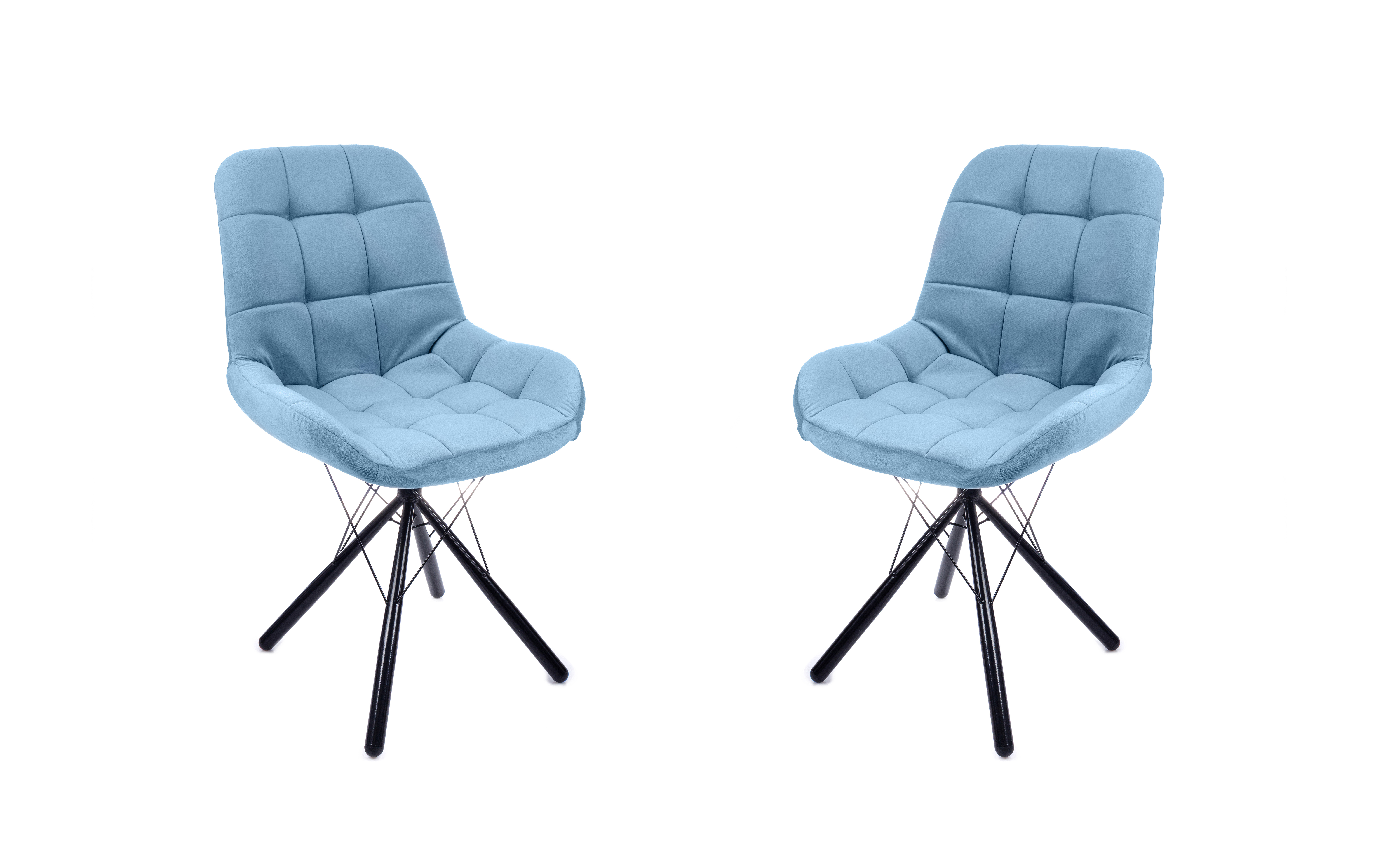 Изображение товара Стул M-group Лира 14070453 44x95x40 см велюр цвет черный 2 шт.