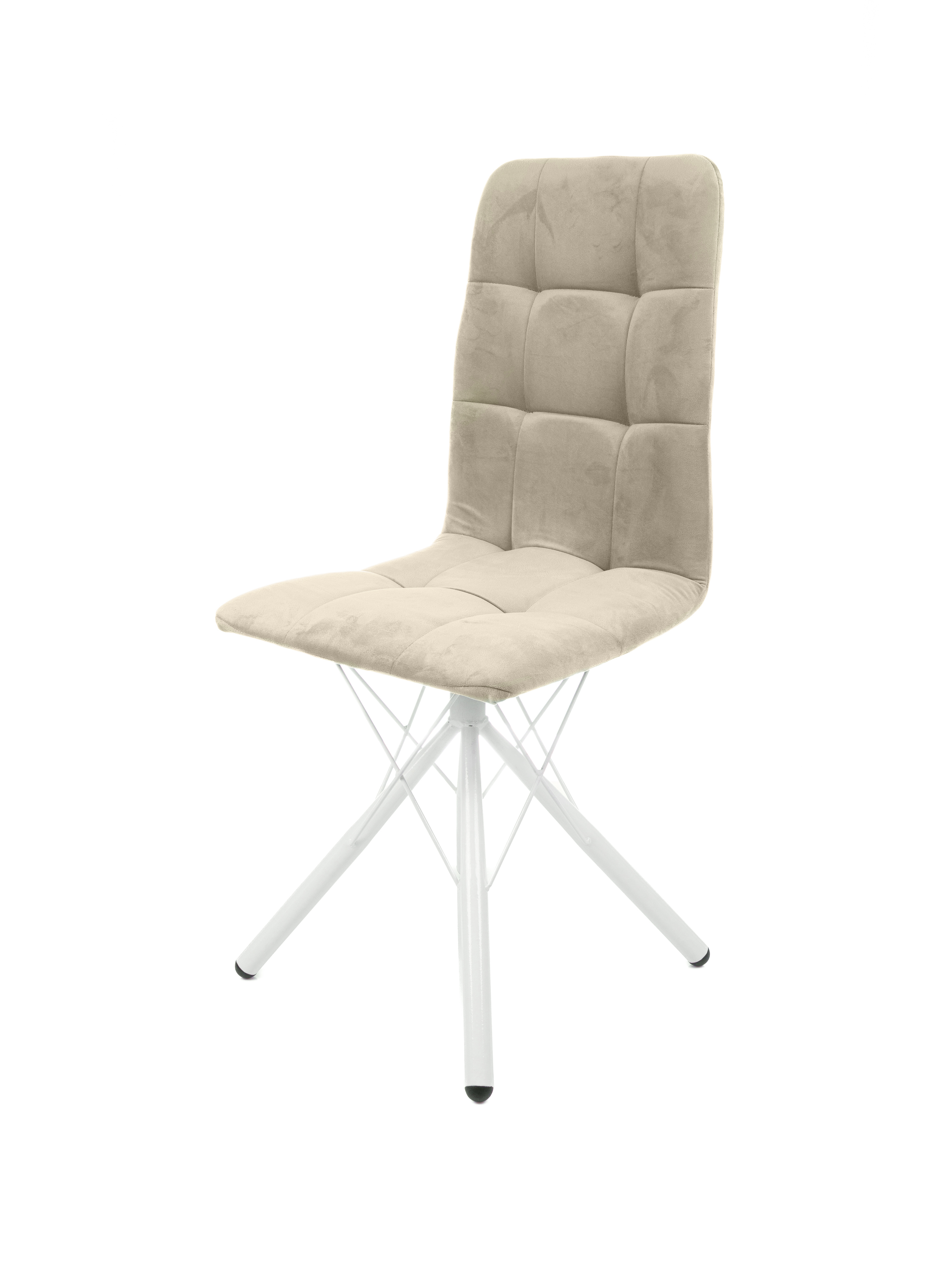 Изображение товара Обеденный стул M-group Леон 14040152 2 шт велюр белый современный дизайн