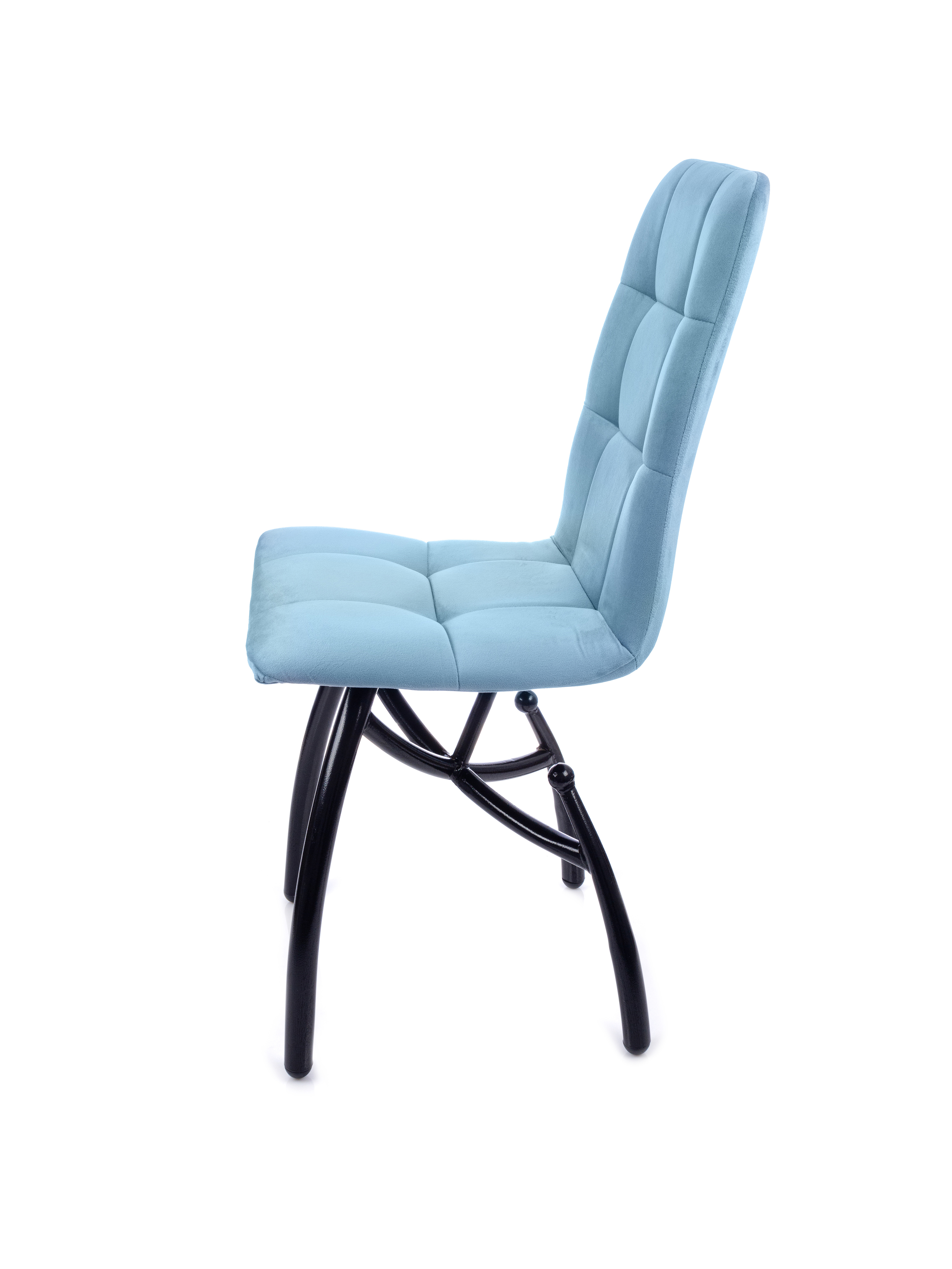 Изображение товара Обеденный стул М-групп Леон 13030453 черный велюр современный дизайн