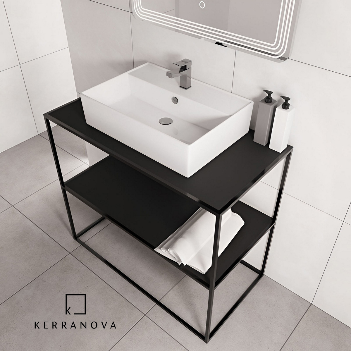 Изображение товара Керамогранит Kerranova Central park K-701/MR/600x600 60x60см цвет белый