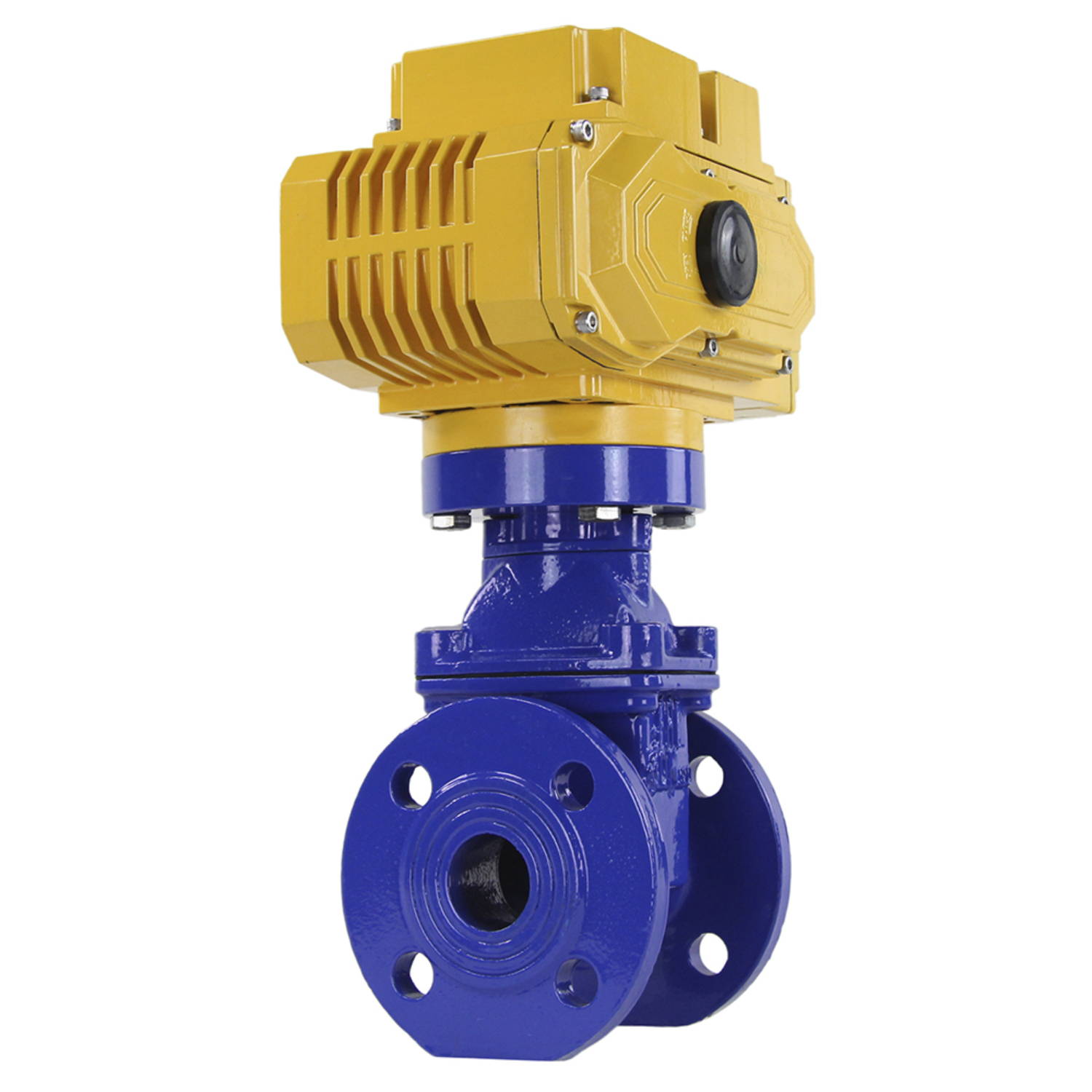 Изображение товара Задвижка клиновая под электропривод Dn.ru D040-00760 Ду40 Ру16 1 1/2" чугун красный