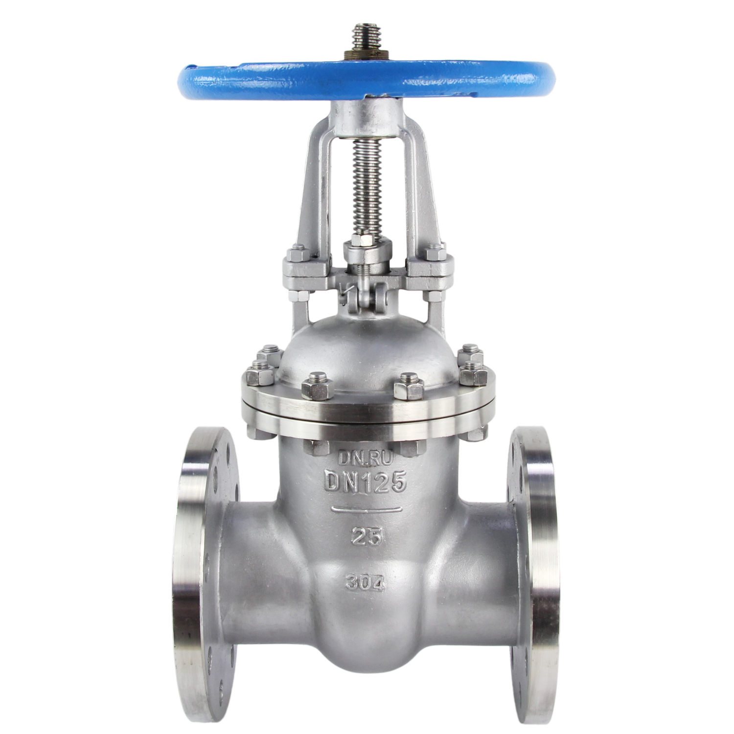 Изображение товара Задвижка клиновая фланцевая Dn.ru D040-01394 Ду150 Ру25 6" нержавеющая сталь серый