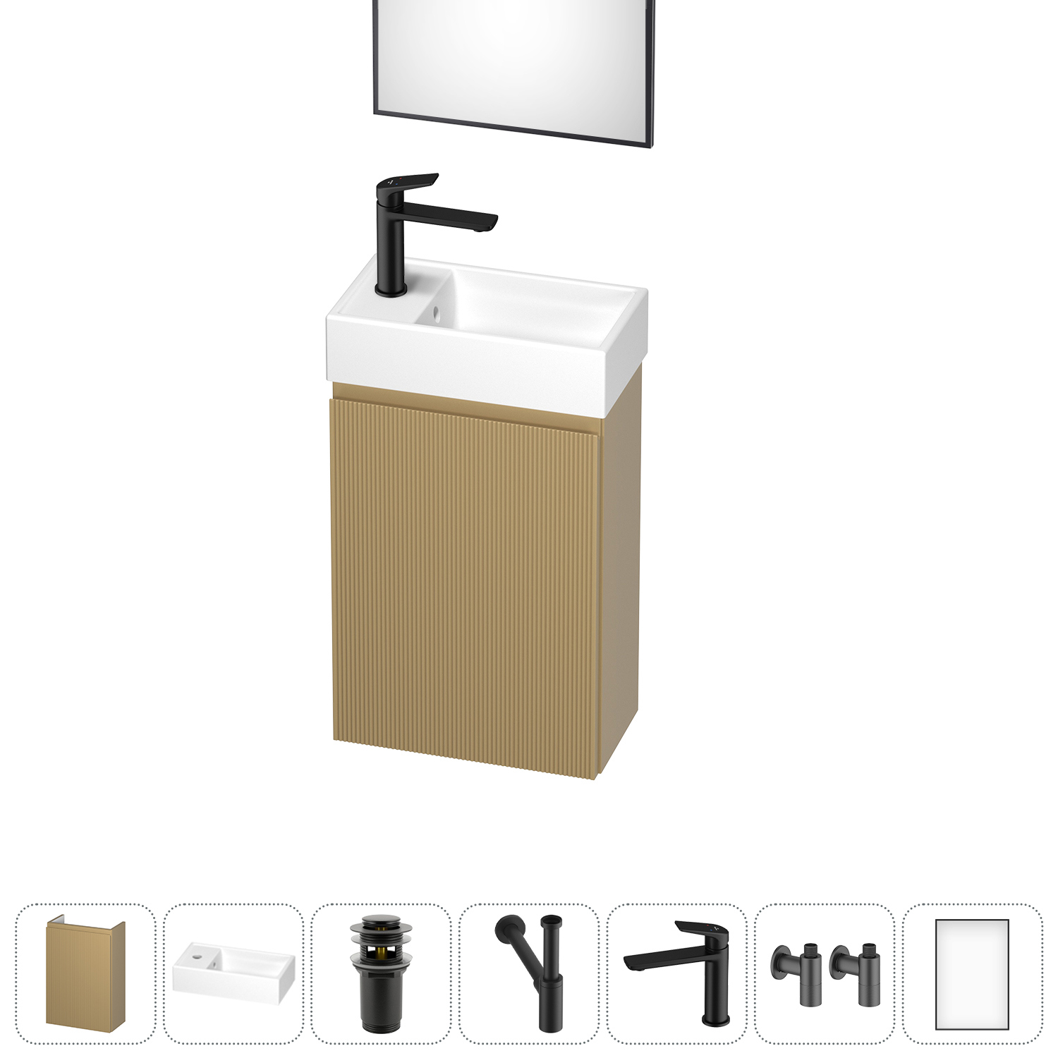 Изображение товара Тумба с раковиной подвесная Wellsee WC Area 20216918R для ванной