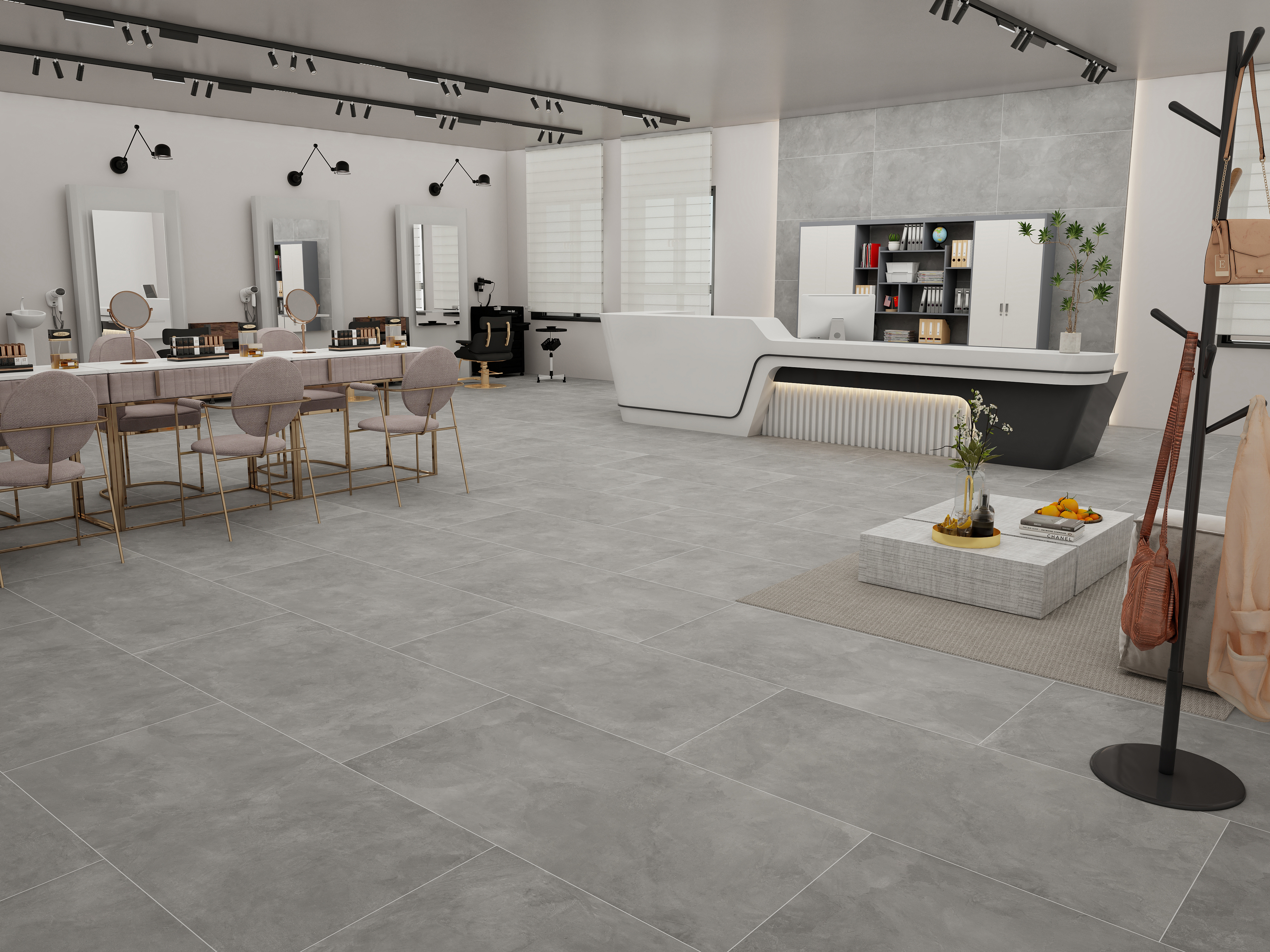 Изображение товара Керамогранит Duna Cemento Gris 60x60 см с имитацией бетона для интерьера и фасада