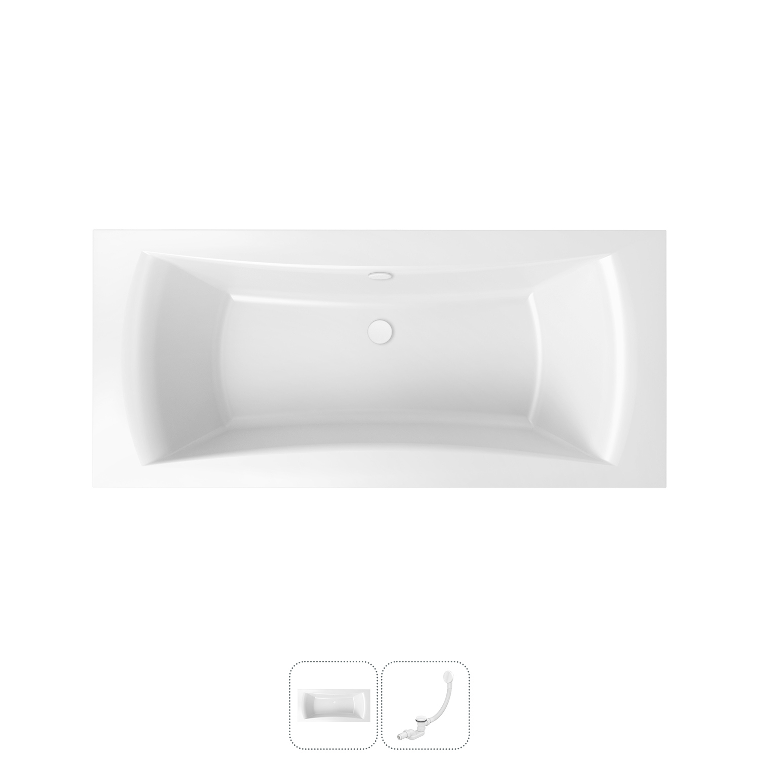 Изображение товара Прямоугольная ванна Lavinia boho Evan 202010788 акрил 190x90см