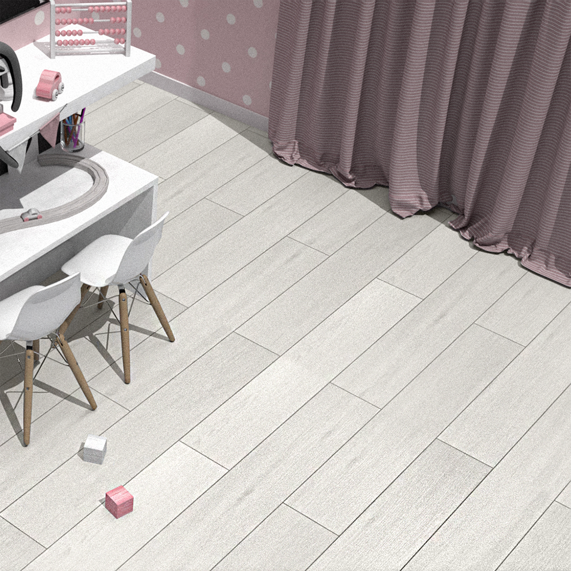 Изображение товара SPC плитка KREAFORTA Дуб Снежа класс 33 4 фаски толщина 4 мм 2.574 м²