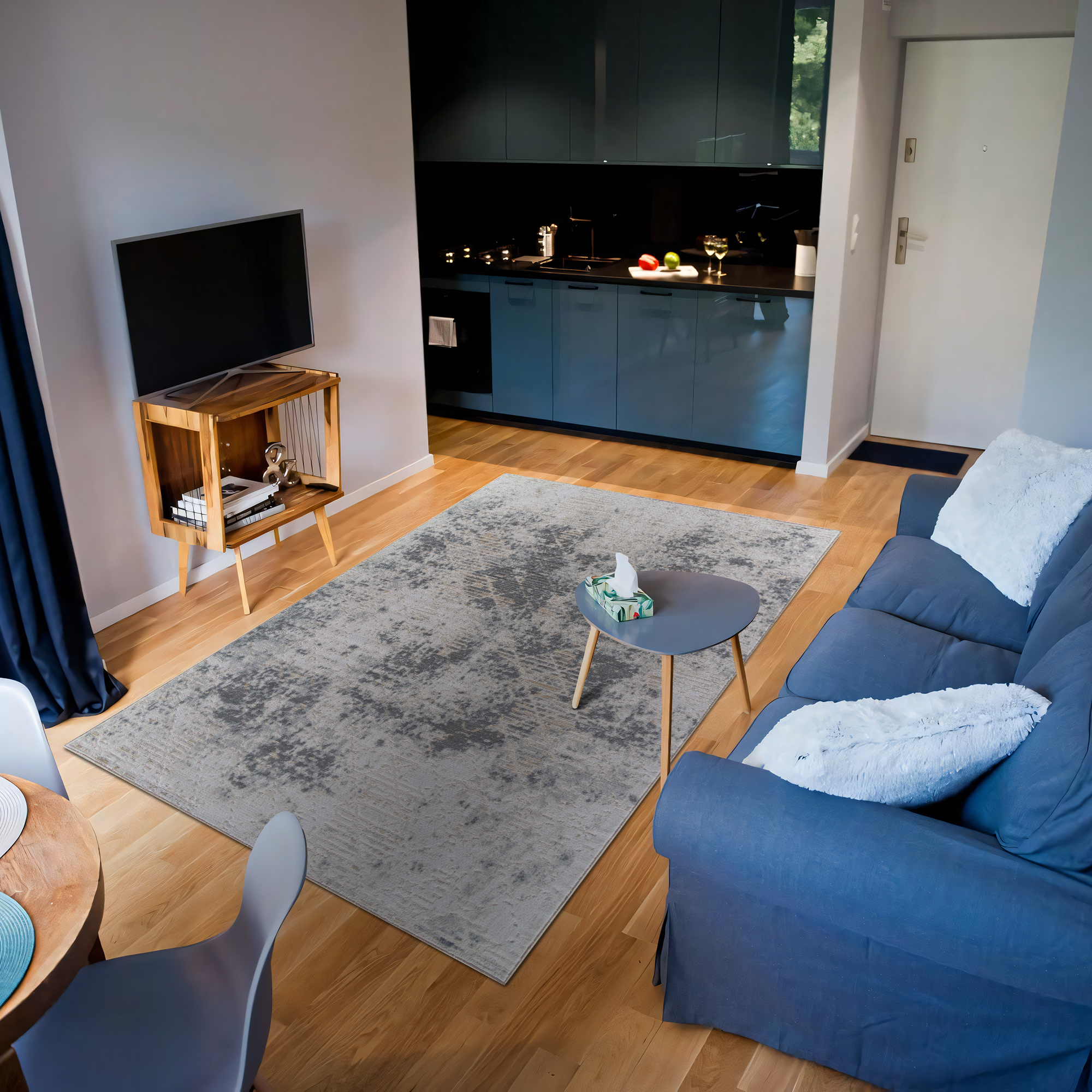 Изображение товара Ковер Merinos Point 160x230 см полипропилен современный узор серый серебристый