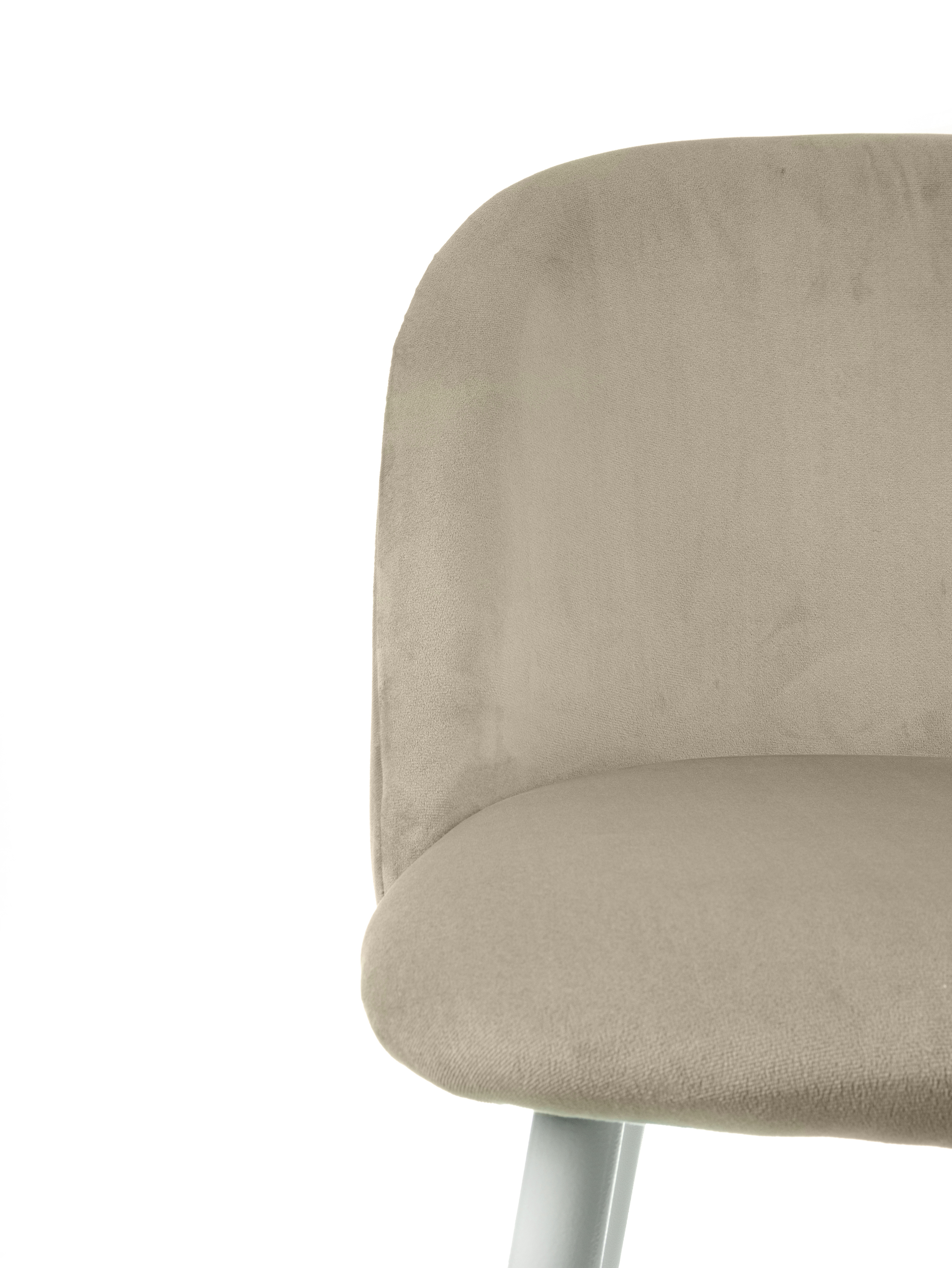 Изображение товара Обеденный стул М-group Бостон 13130152 велюр белый современный дизайн