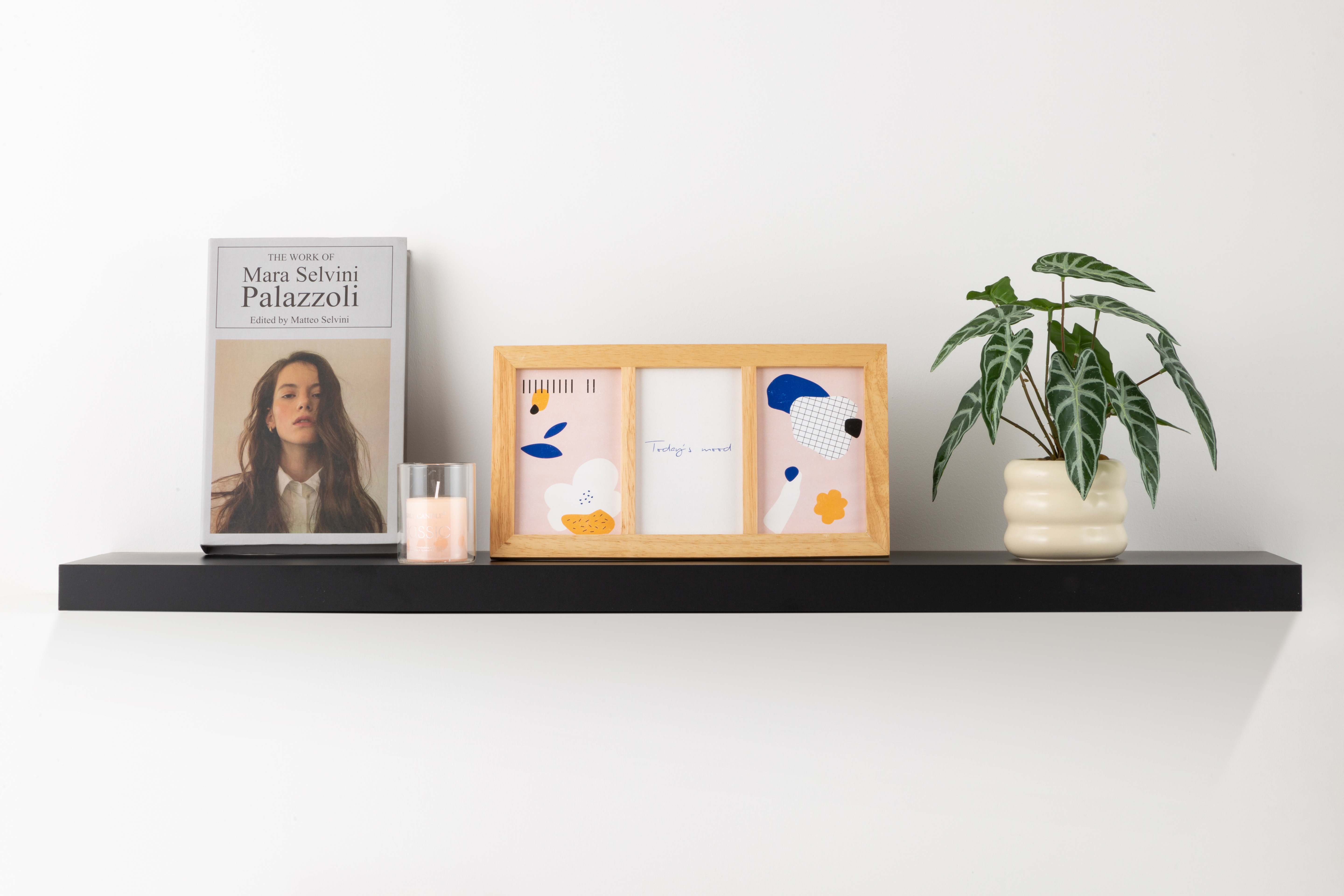 Изображение товара Настенная полка KONSENSA 100x23.5 см черный МДФ со скрытым креплением