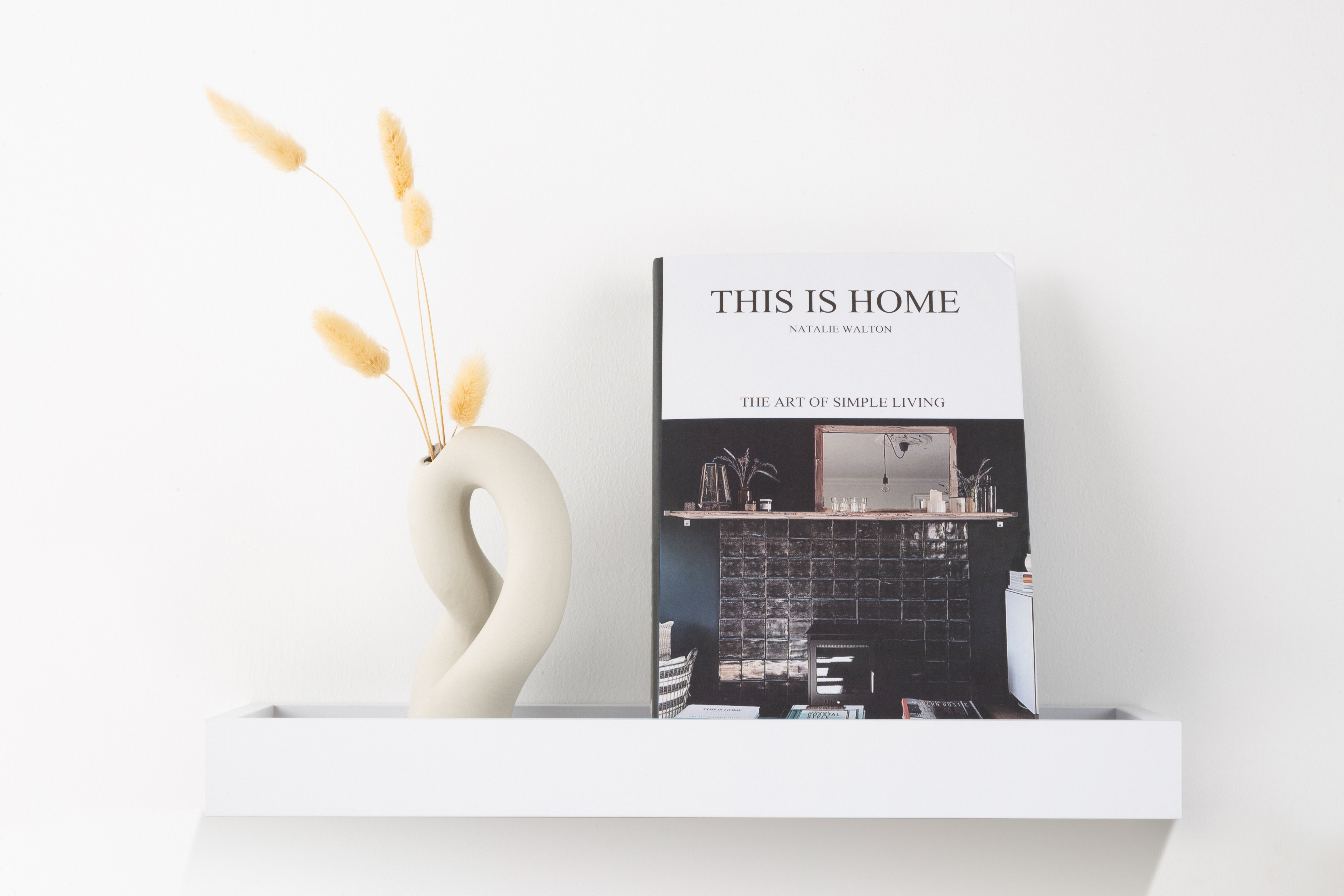 Изображение товара Настенная полка KONSENSA 40x15см из МДФ белая скандинавский стиль