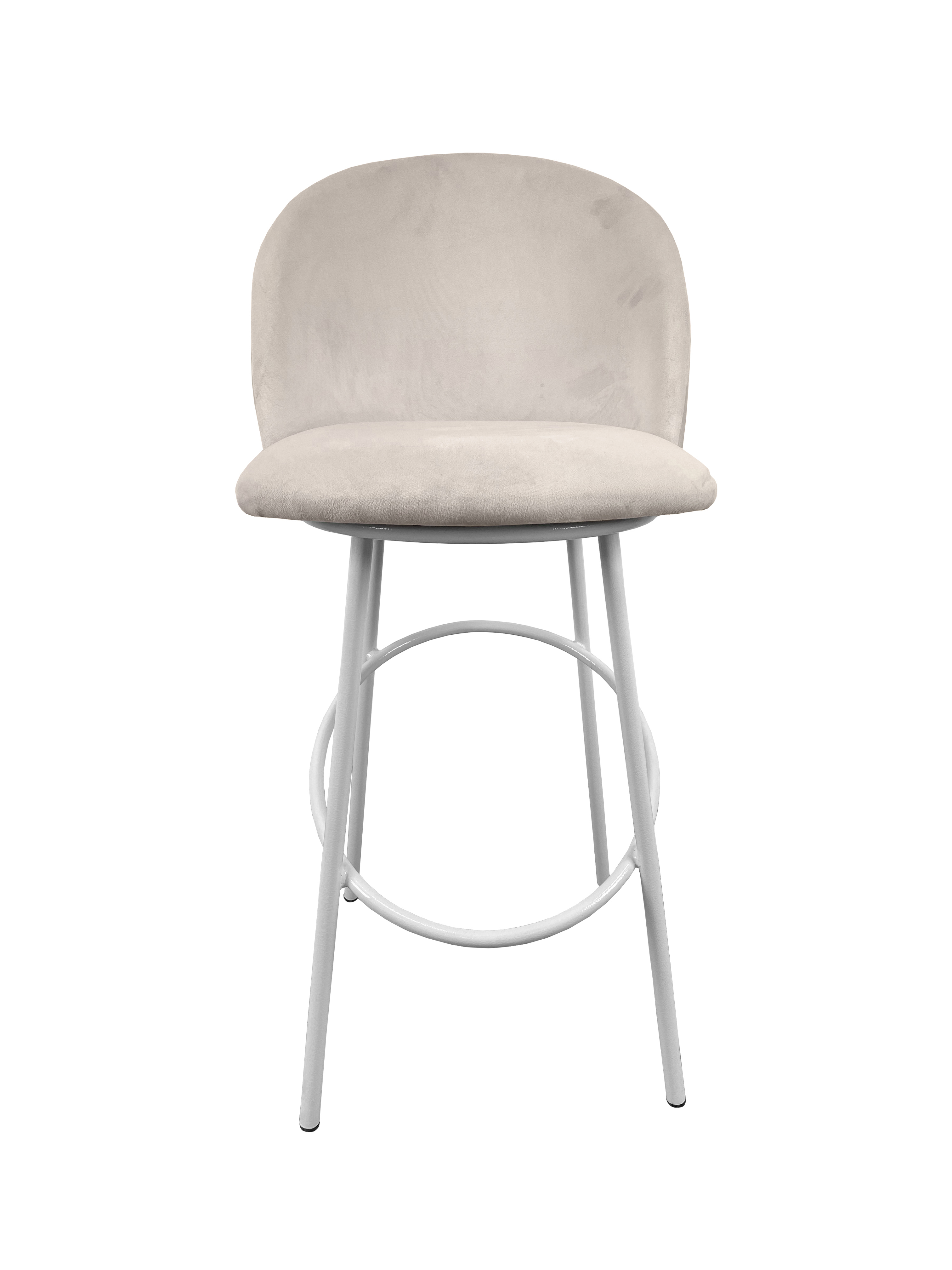 Изображение товара Стул M-group Полубарный 13155201 44x104x50 см велюр цвет белый