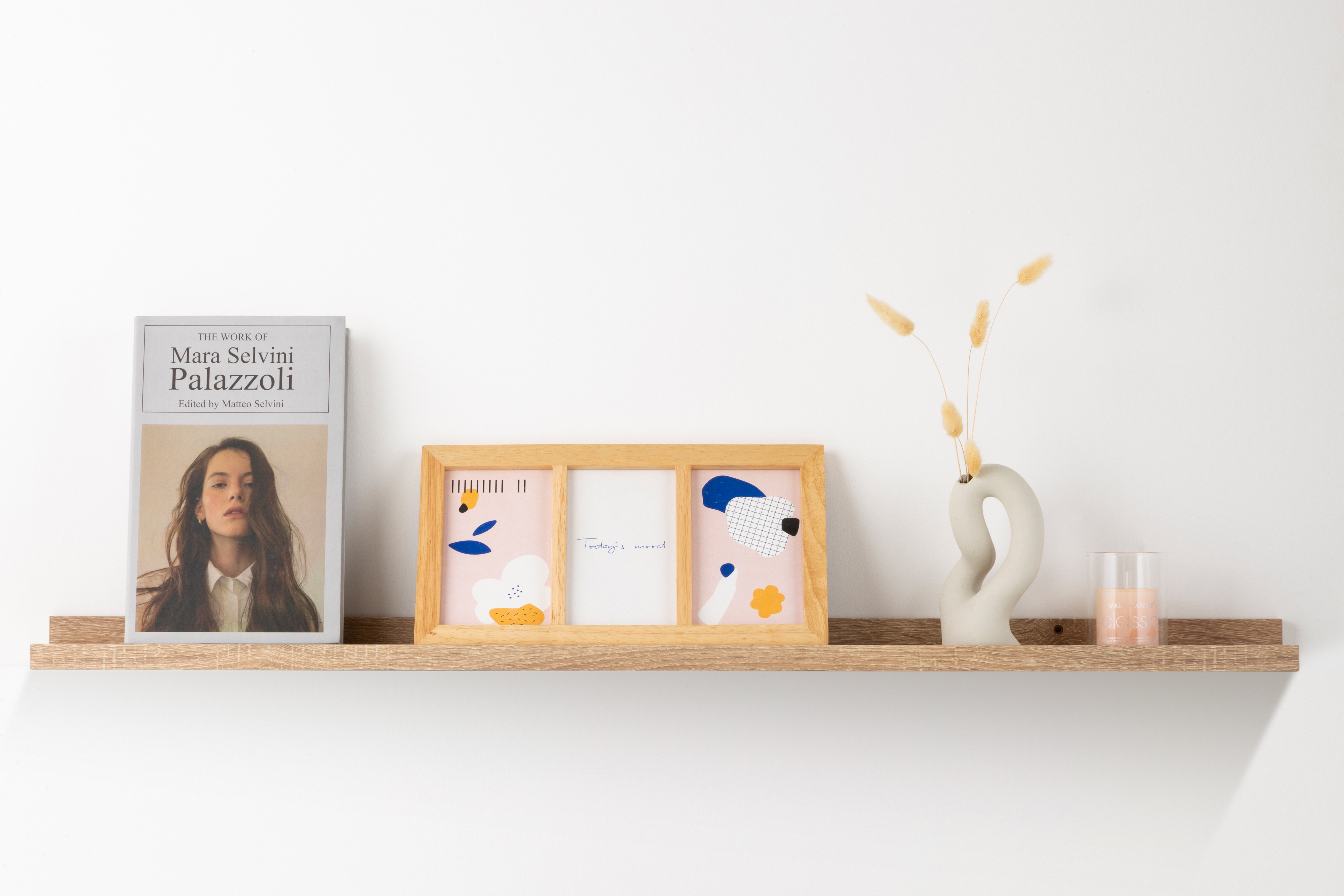 Изображение товара Настенная полка KONSENSA 100x10 см из МДФ цвет дуб